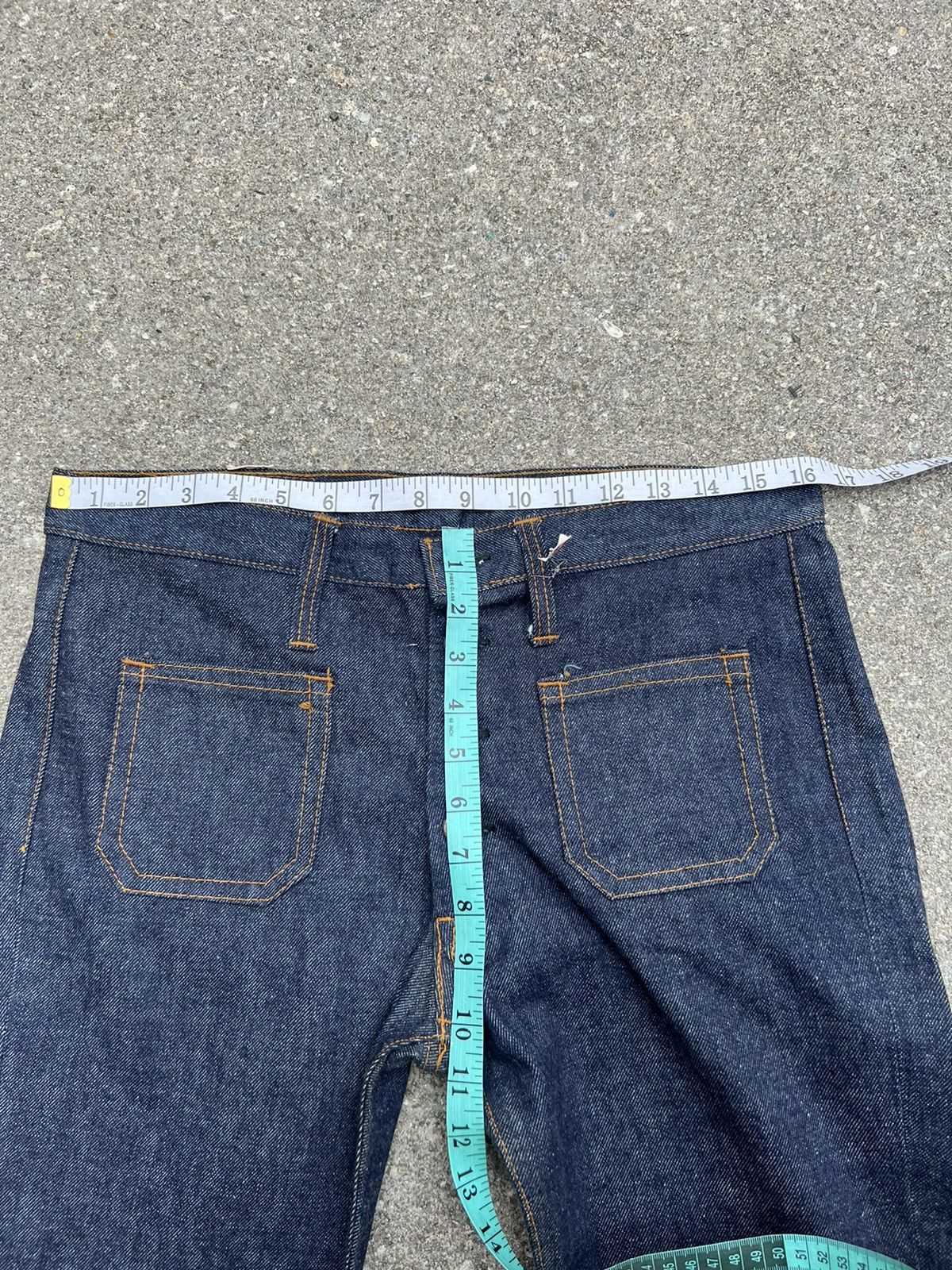 Vintage Vintage 70s SANSON Blue Denim Super Flare Jeans Size US 32 / EU 48 - 2 Thumbnail