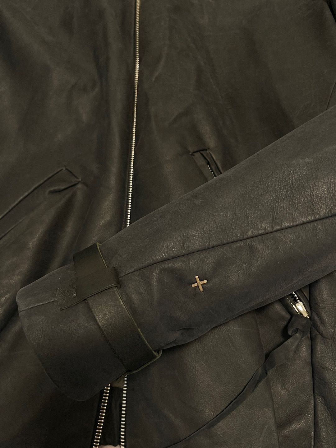 Ma+ MA+, Maurizio Amadei Leather Bomber Jacket Size US S / EU 44-46 / 1 - 4 Thumbnail
