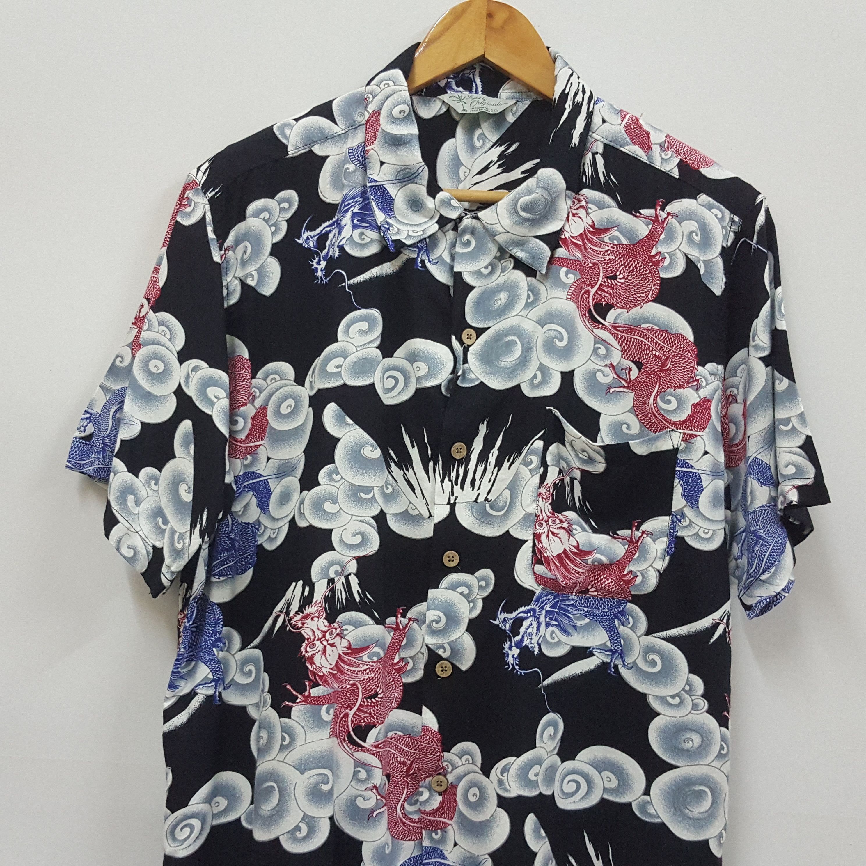 Japanese Brand Vintage Japanese brand surf style nice dragon design shirt Size US L / EU 52-54 / 3 - 5 Thumbnail