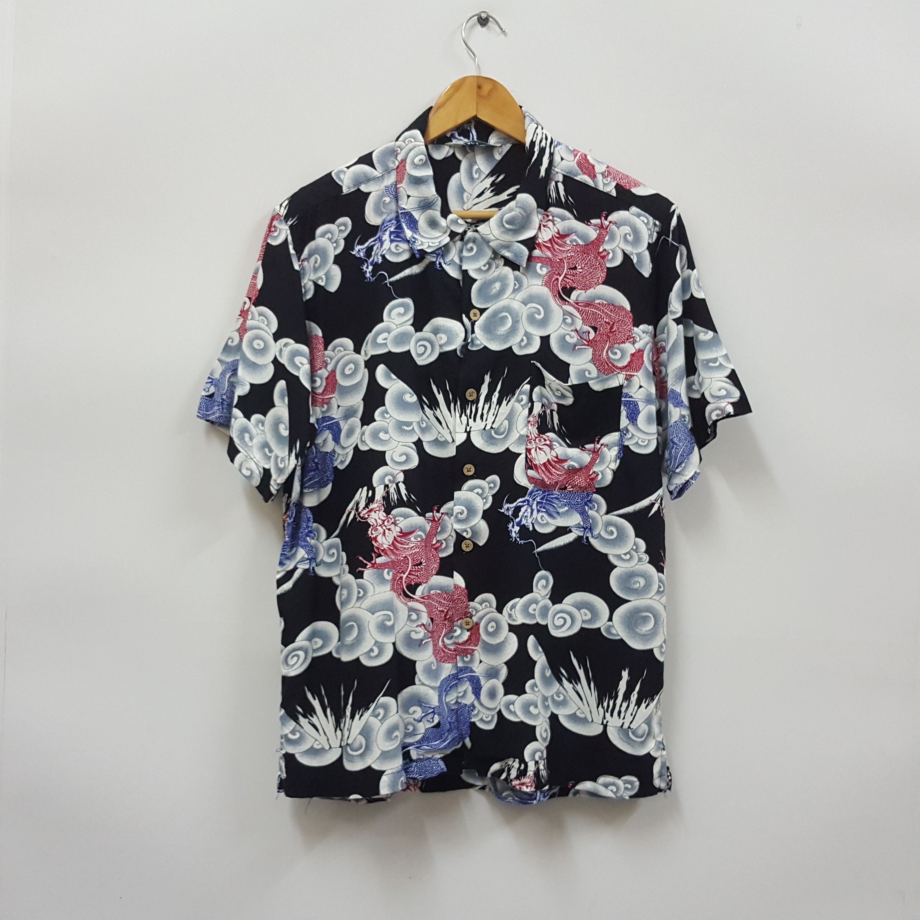 Japanese Brand Vintage Japanese brand surf style nice dragon design shirt Size US L / EU 52-54 / 3 - 1 Thumbnail