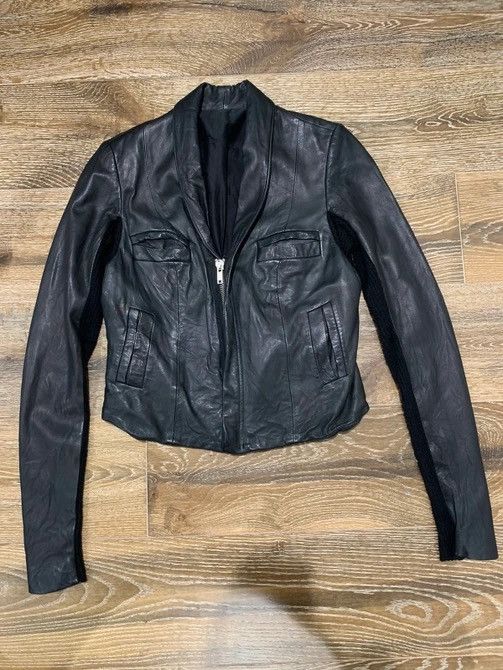 Rick Owens Womens Lamb Leather Jacket