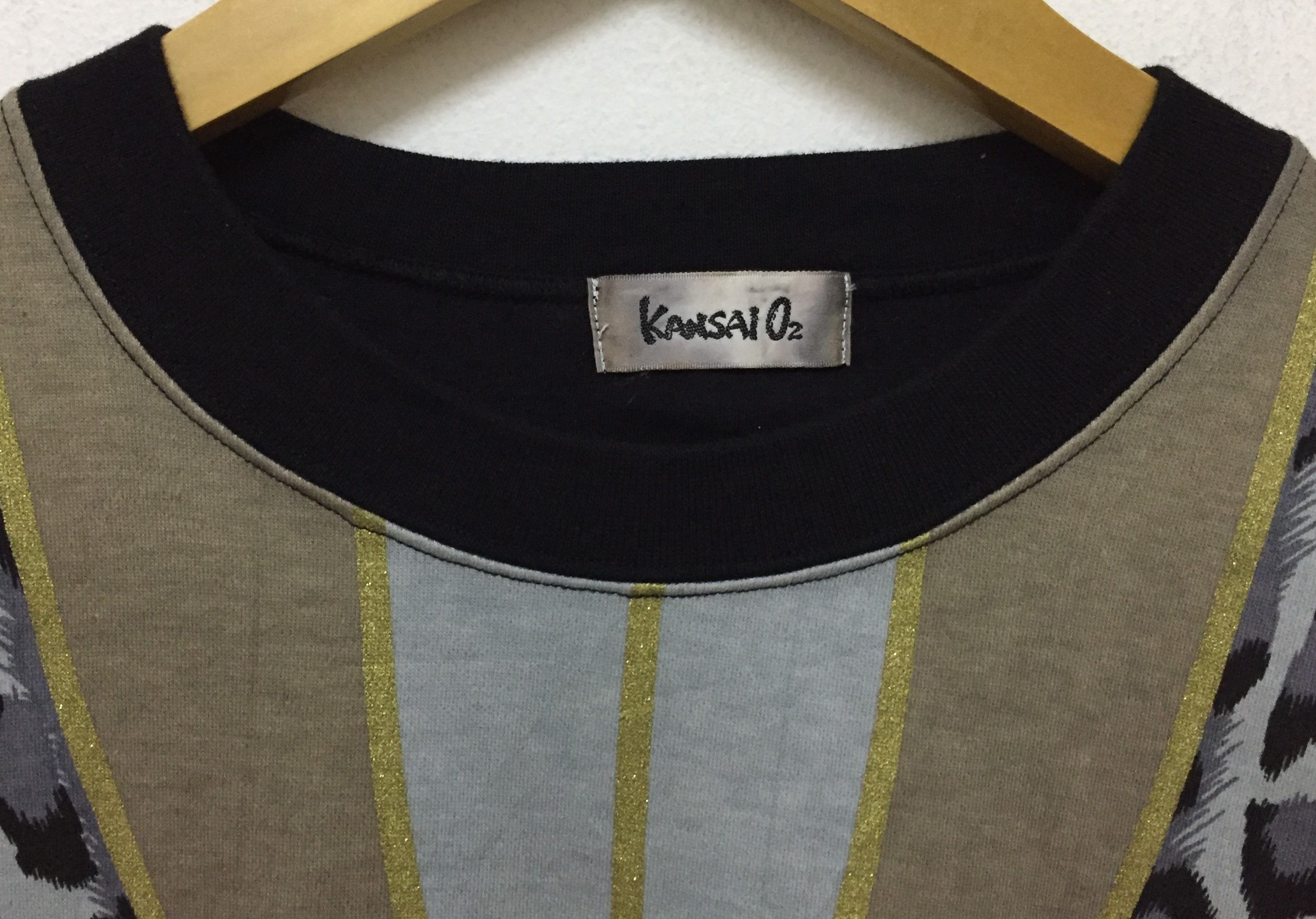 Kansai Yamamoto 80's Face Sweatshirt tribute to David Bowie face Size US L / EU 52-54 / 3 - 8 Thumbnail