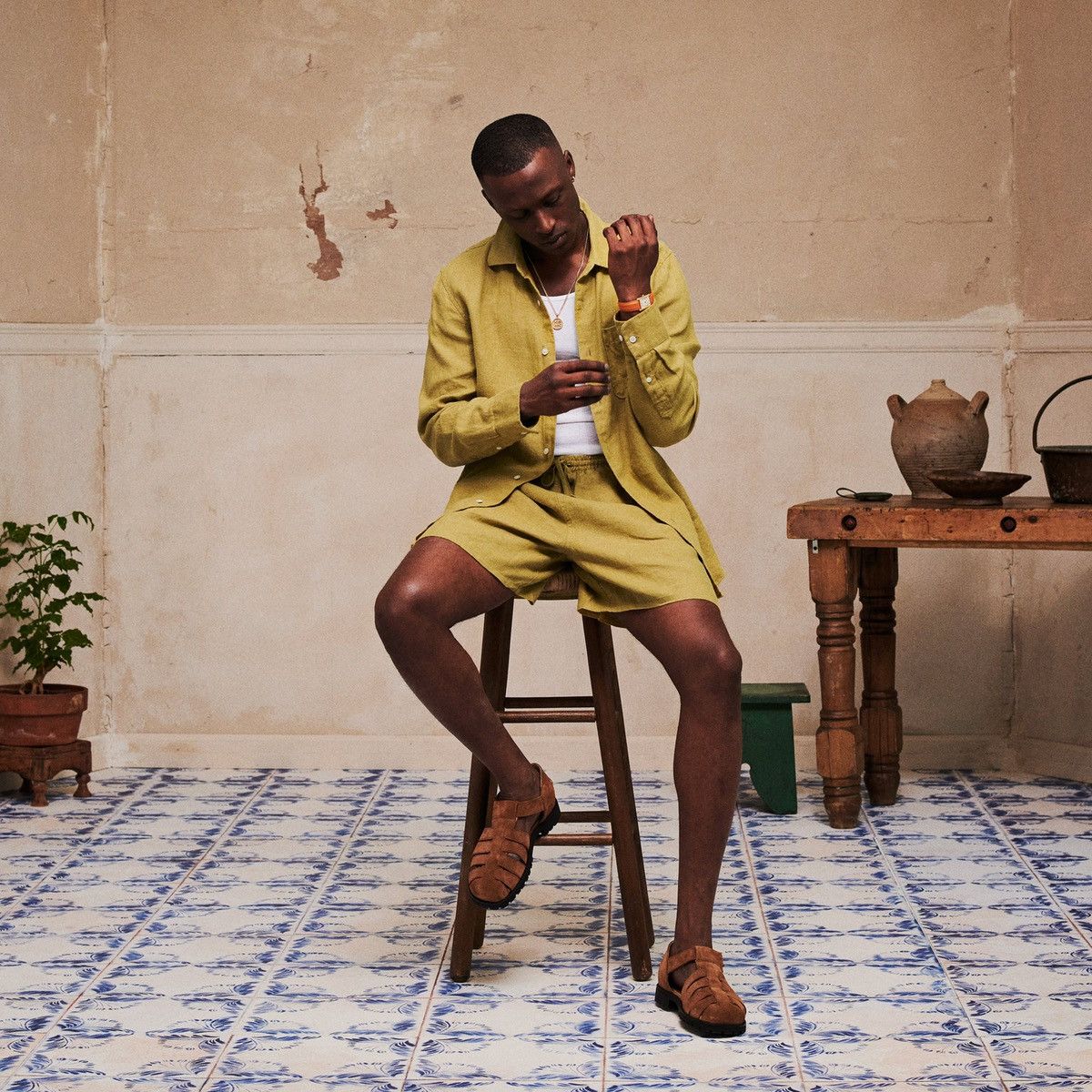 Aime Leon Dore Linen Shirt- L Size US L / EU 52-54 / 3 - 2 Thumbnail