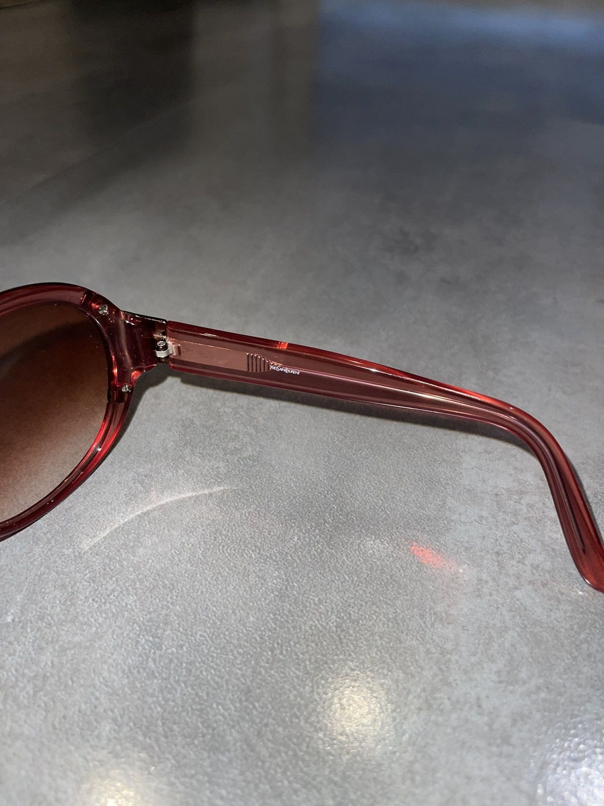 Saint Laurent Paris Yves Saint Laurent YSL6127/K/S Peach Red Sunglasses Size ONE SIZE - 12 Thumbnail