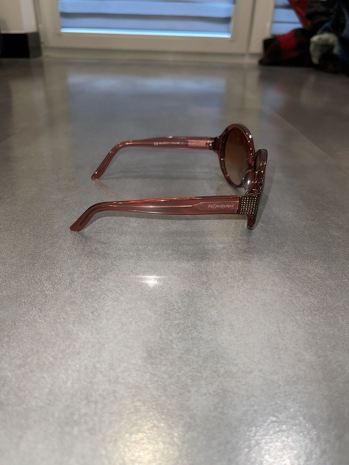 Saint Laurent Paris Yves Saint Laurent YSL6127/K/S Peach Red Sunglasses Size ONE SIZE - 8 Thumbnail