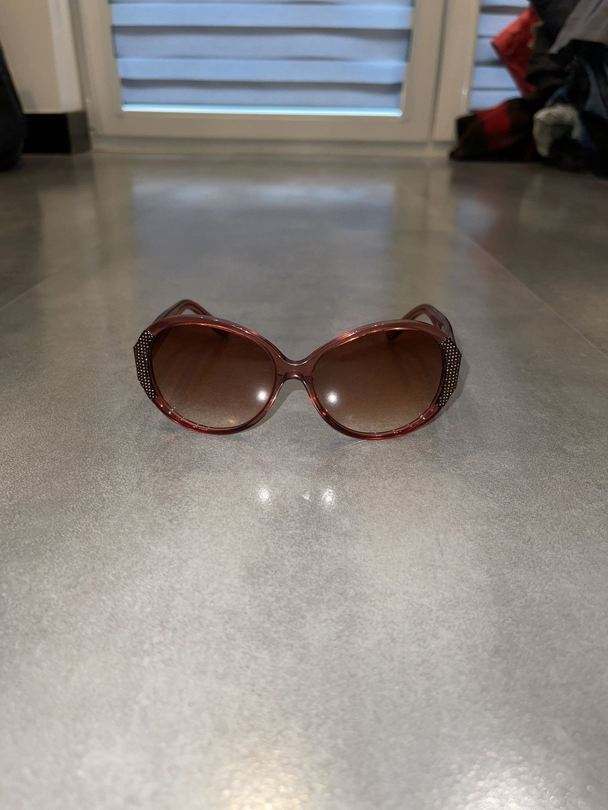 Saint Laurent Paris Yves Saint Laurent YSL6127/K/S Peach Red Sunglasses Size ONE SIZE - 2 Thumbnail
