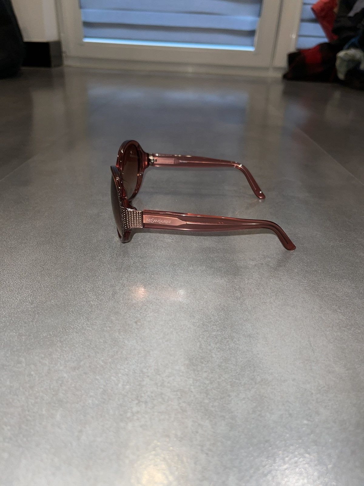 Saint Laurent Paris Yves Saint Laurent YSL6127/K/S Peach Red Sunglasses Size ONE SIZE - 7 Thumbnail