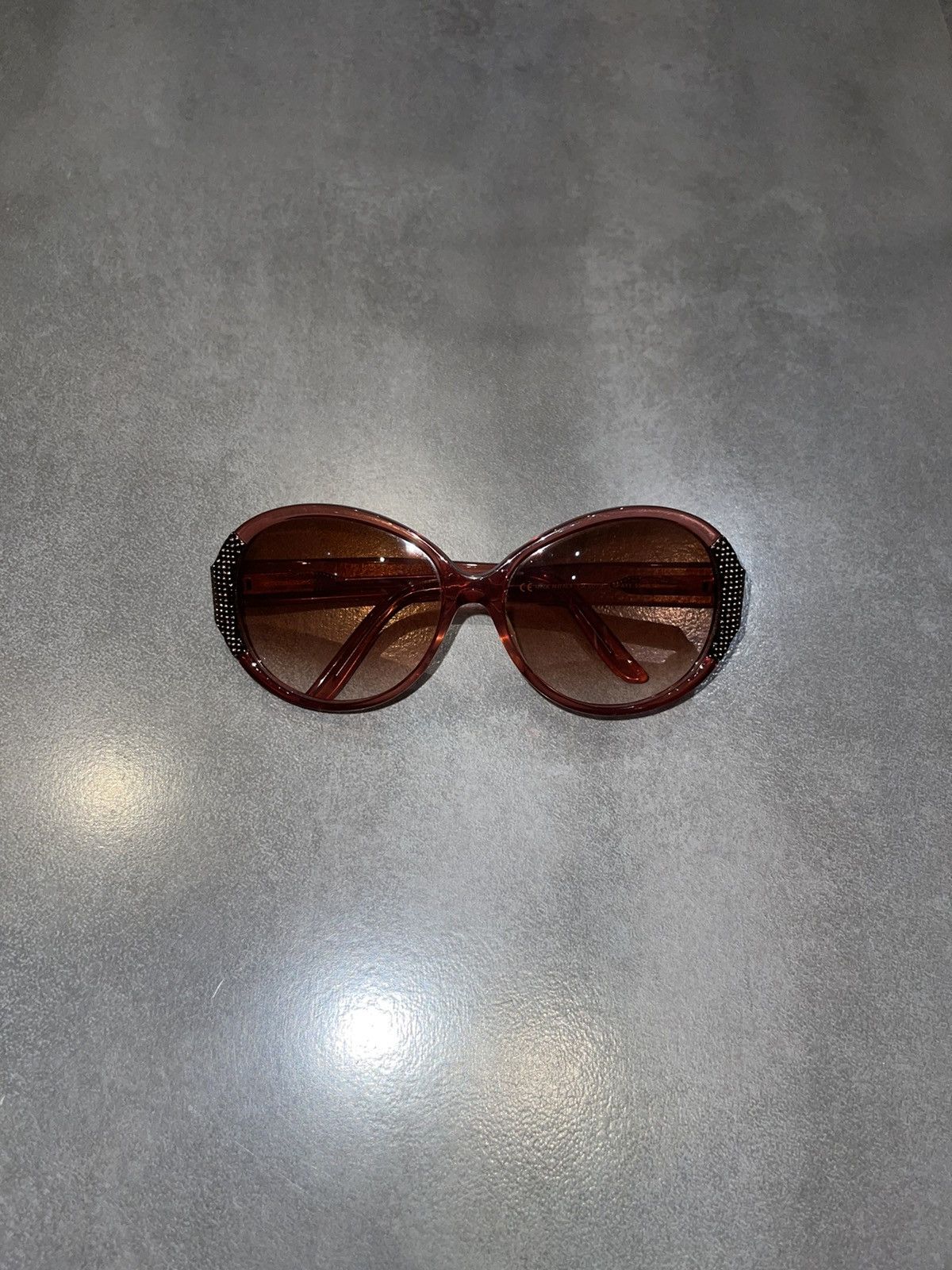 Saint Laurent Paris Yves Saint Laurent YSL6127/K/S Peach Red Sunglasses Size ONE SIZE - 4 Thumbnail