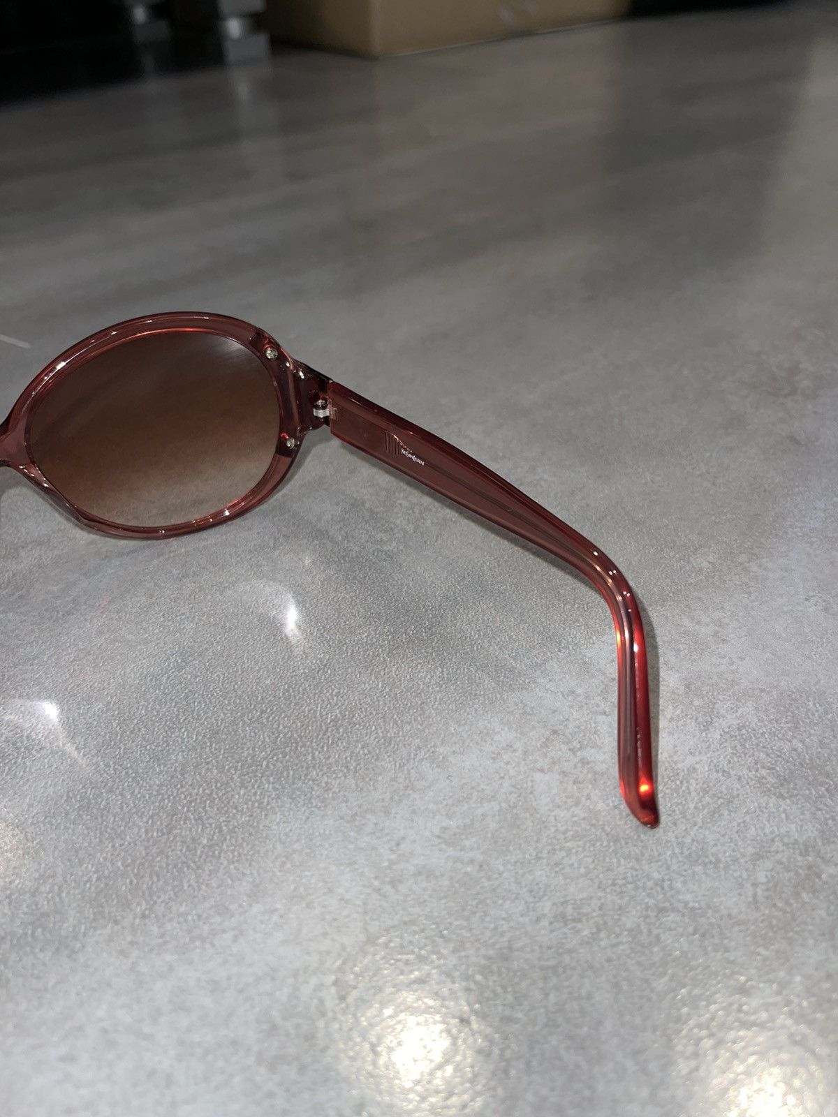 Saint Laurent Paris Yves Saint Laurent YSL6127/K/S Peach Red Sunglasses Size ONE SIZE - 11 Thumbnail