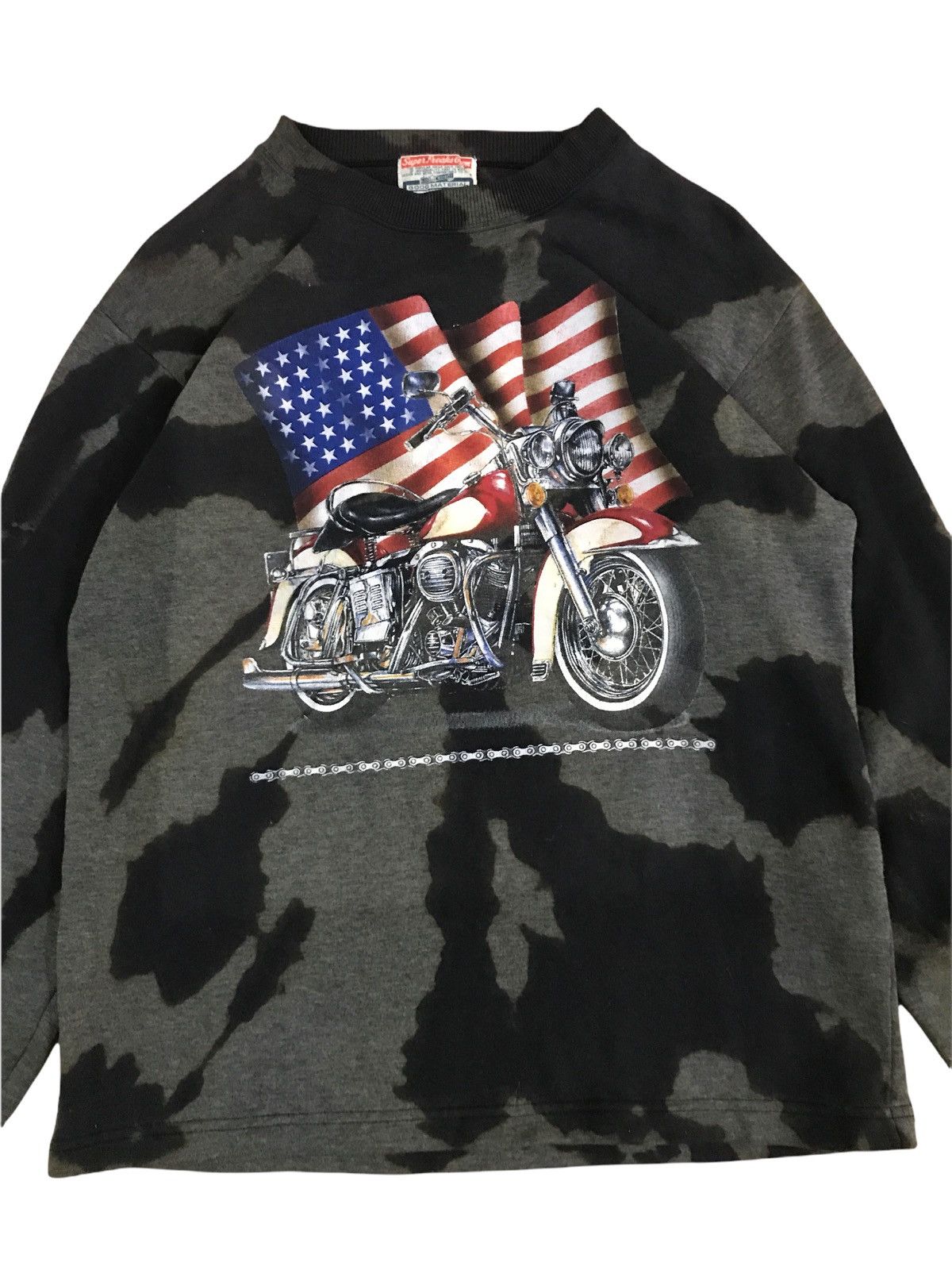 Vintage Vintage Motorcycle Black Tie Dye Big Logo Sweatshirts Size US S / EU 44-46 / 1 - 3 Thumbnail