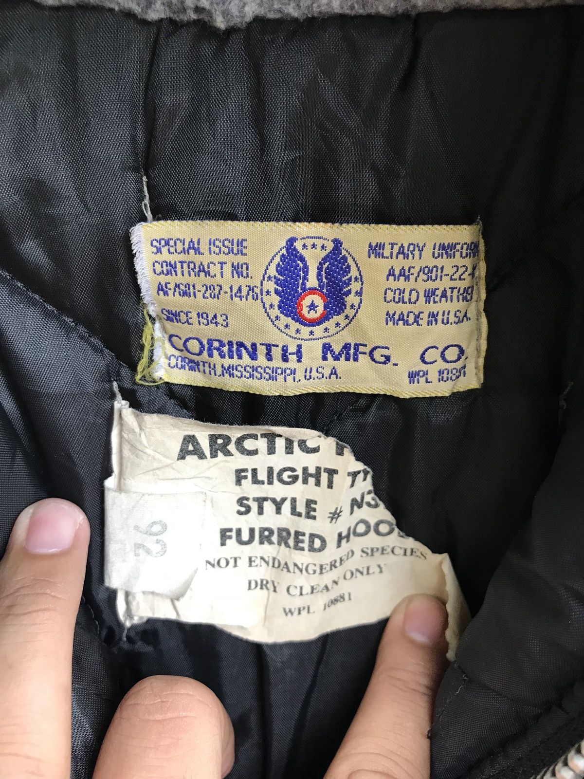 STOCK × Vintage Vintage Corinth Mfg.Co Hoodie Fur Military Jacket Size US M / EU 48-50 / 2 - 7 Thumbnail