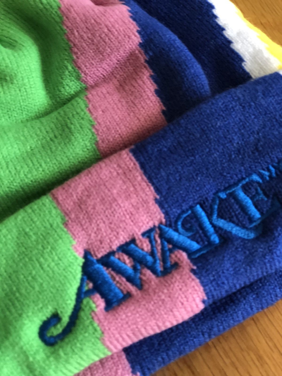 Awake NY Awake NY multicolor intarsia knit logo beanie Size ONE SIZE - 3 Thumbnail