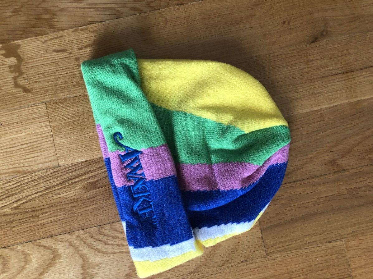 Awake NY Awake NY multicolor intarsia knit logo beanie Size ONE SIZE - 2 Thumbnail