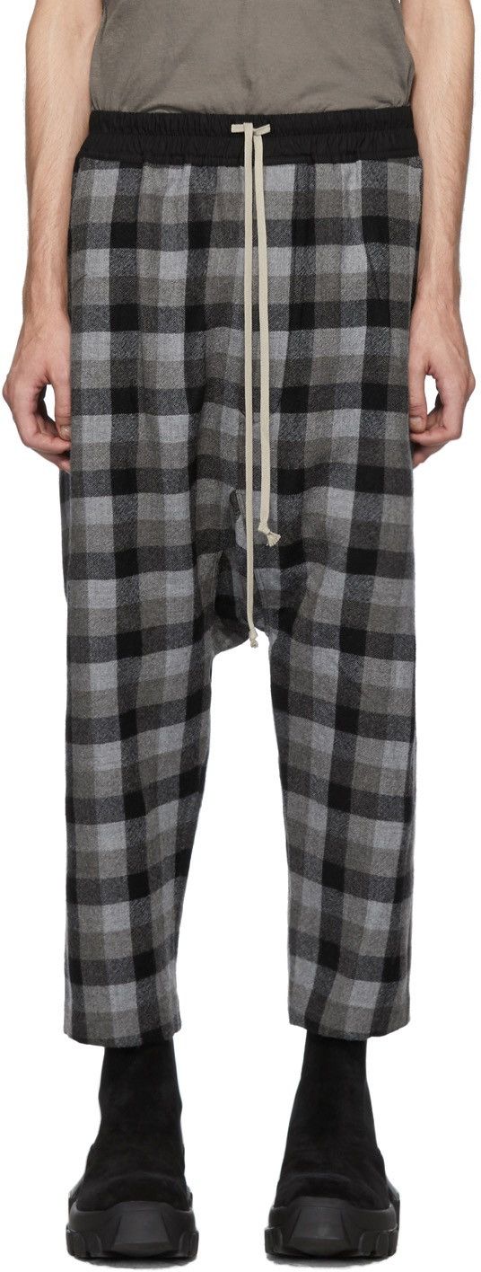 Rick Owens Black Unisex Plaid Astaires Wool Pants, sz W42IT Size US 30 / EU 46 - 5 Thumbnail