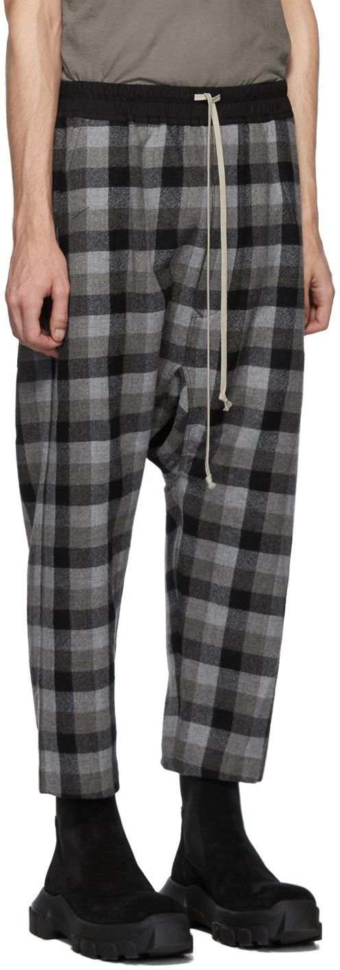 Rick Owens Black Unisex Plaid Astaires Wool Pants, sz W42IT Size US 30 / EU 46 - 4 Thumbnail