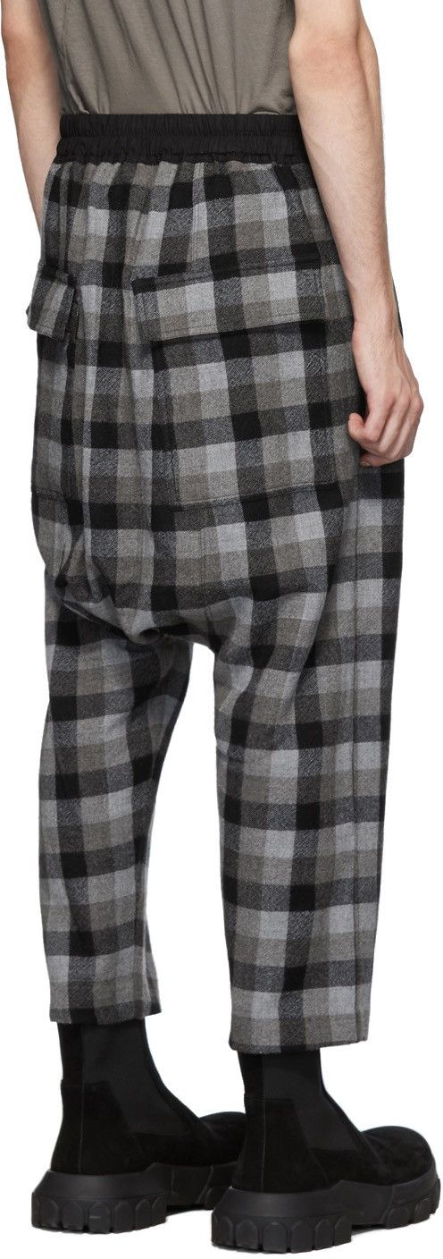 Rick Owens Black Unisex Plaid Astaires Wool Pants, sz W42IT Size US 30 / EU 46 - 6 Thumbnail