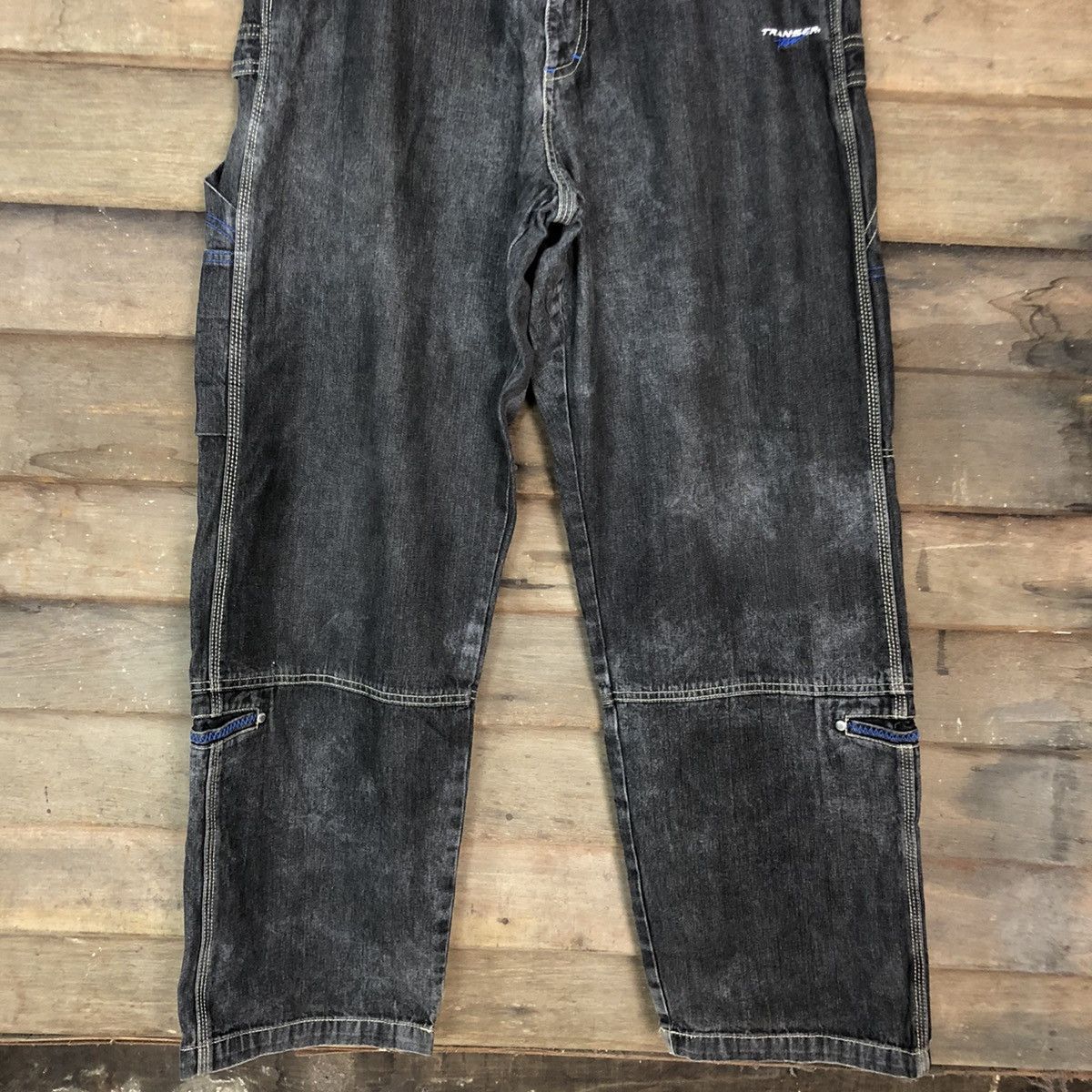 Japanese Brand Transer Black skate Multipocket Denim Pants #3806DL Size US 30 / EU 46 - 3 Thumbnail