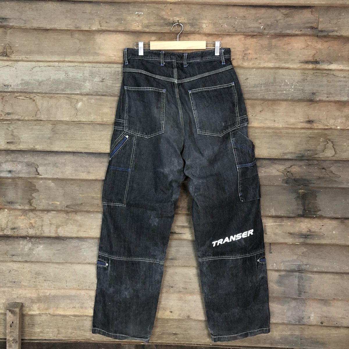 Japanese Brand Transer Black skate Multipocket Denim Pants #3806DL Size US 30 / EU 46 - 9 Thumbnail