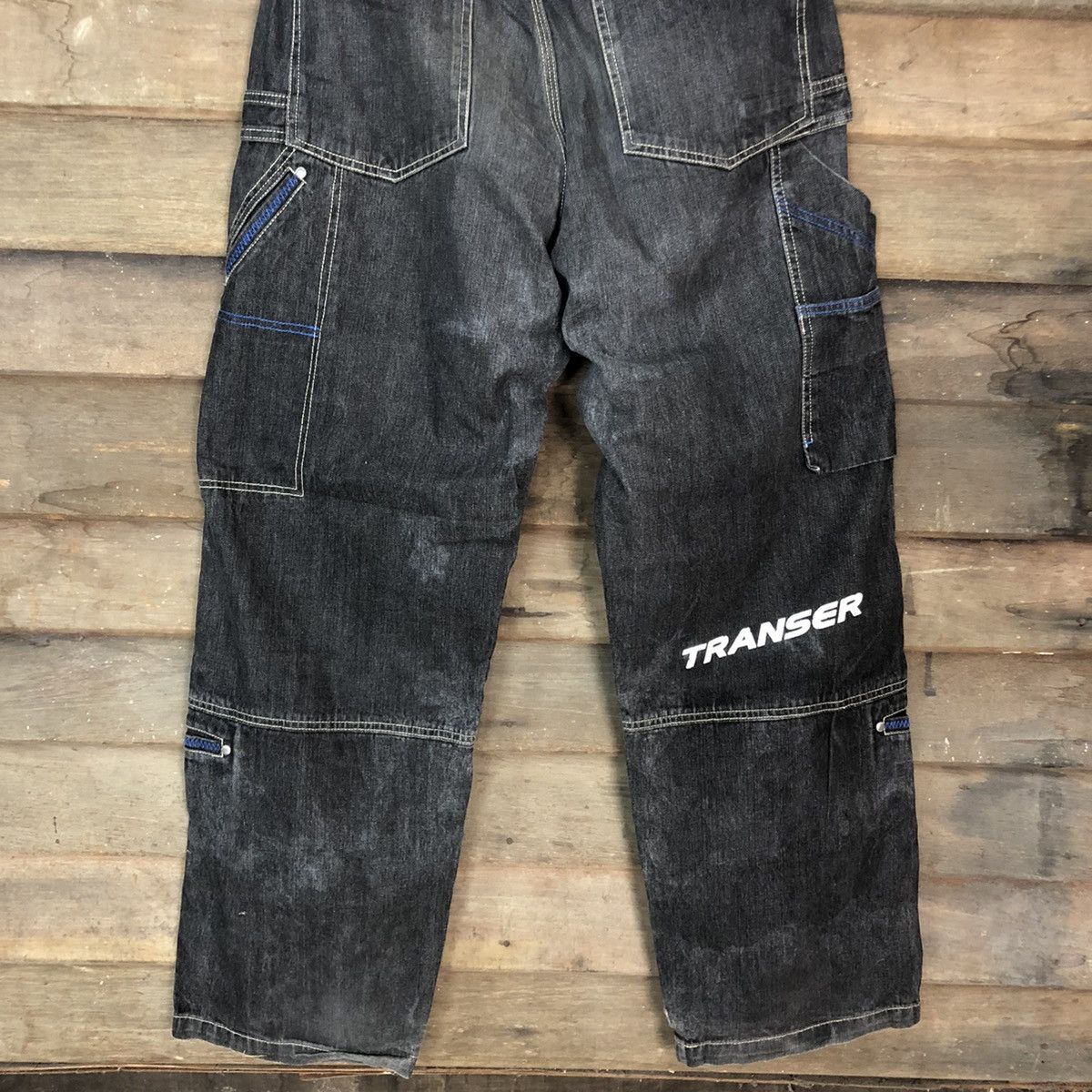 Japanese Brand Transer Black skate Multipocket Denim Pants #3806DL Size US 30 / EU 46 - 11 Thumbnail