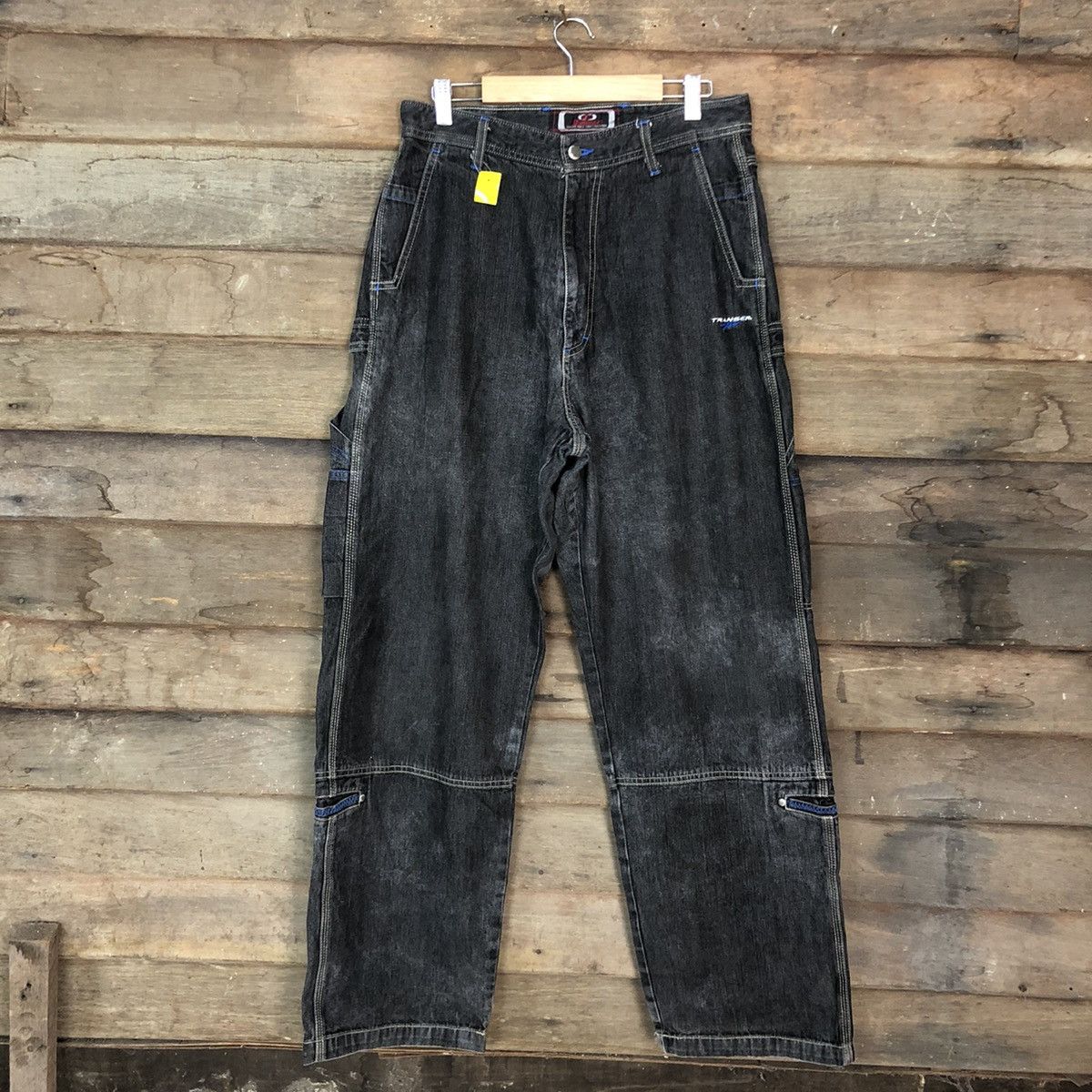 image of Think Skateboards Transer Black Skate Multipocket Denim Pants 3806Dl, Men's (Size 30)