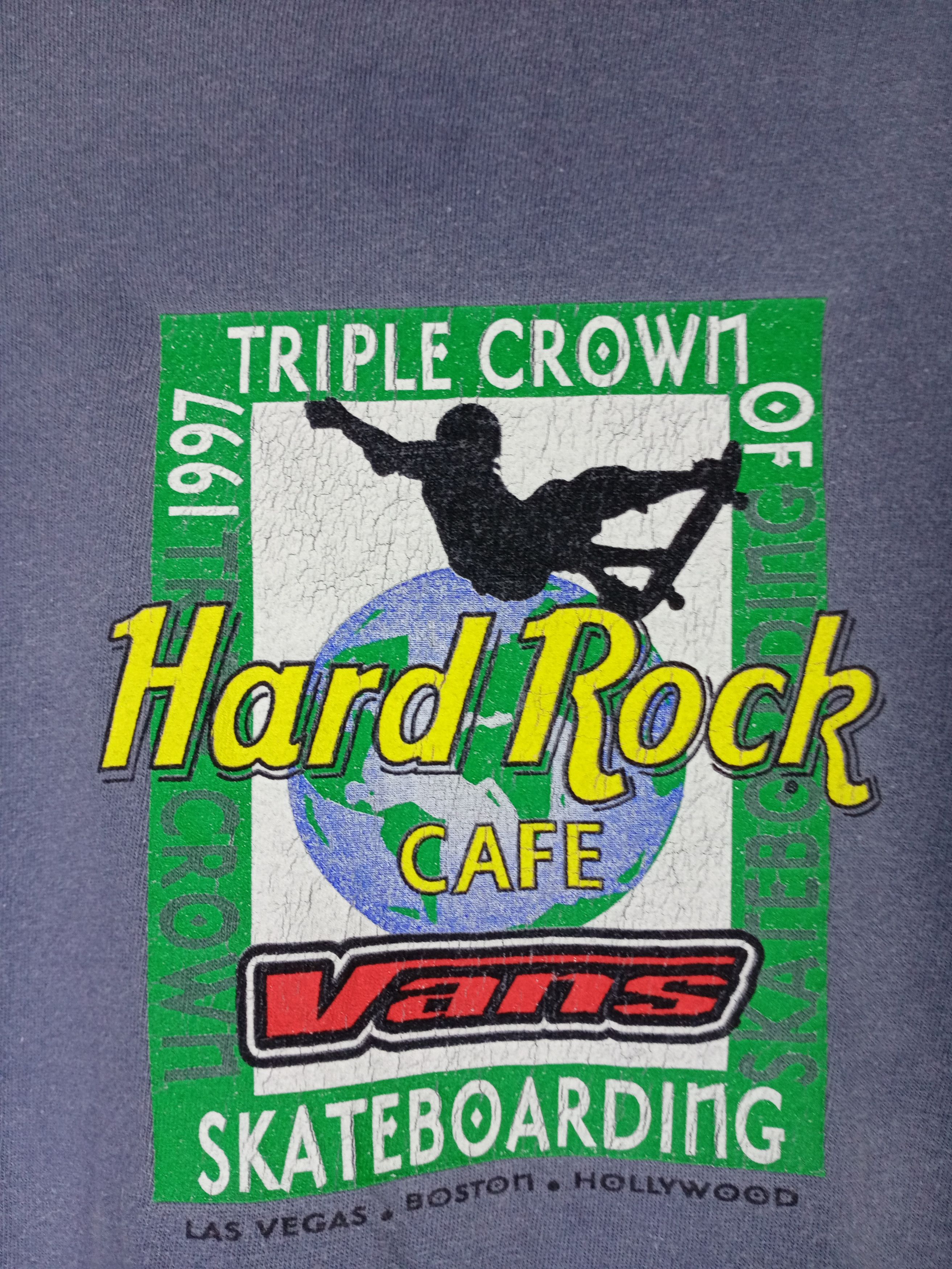 Hard Rock Cafe Rare Vintage 1997 Triple Crown Of Skateboarding Tshirt Size US XL / EU 56 / 4 - 4 Thumbnail