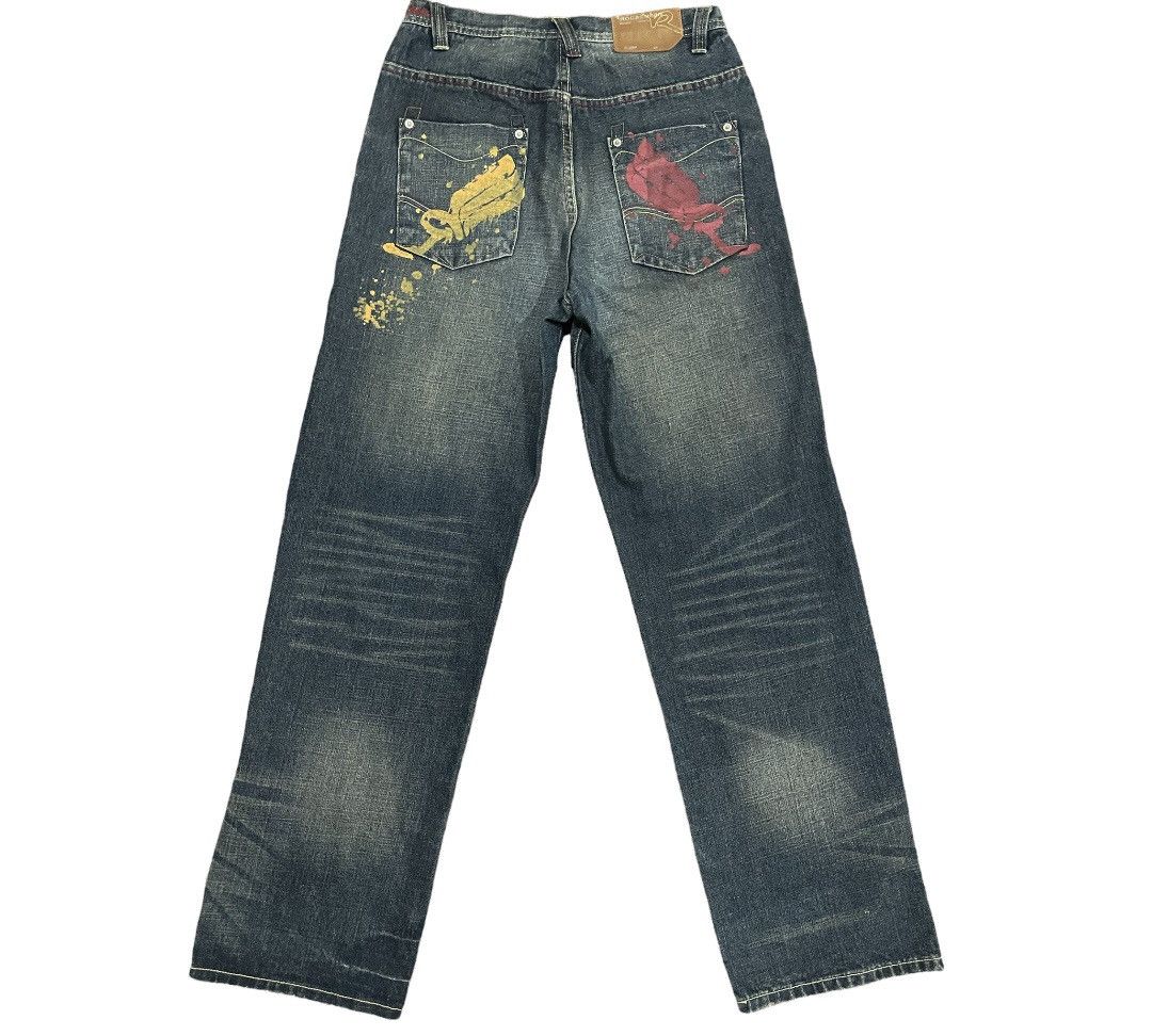 Rocawear Rocawear Stonewash Double Sided Painter Logo Jeans Size US 30 / EU 46 - 2 Thumbnail