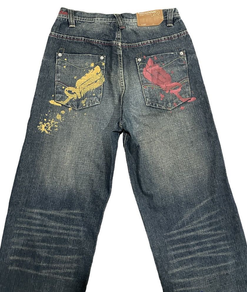 Rocawear Rocawear Stonewash Double Sided Painter Logo Jeans Size US 30 / EU 46 - 5 Thumbnail