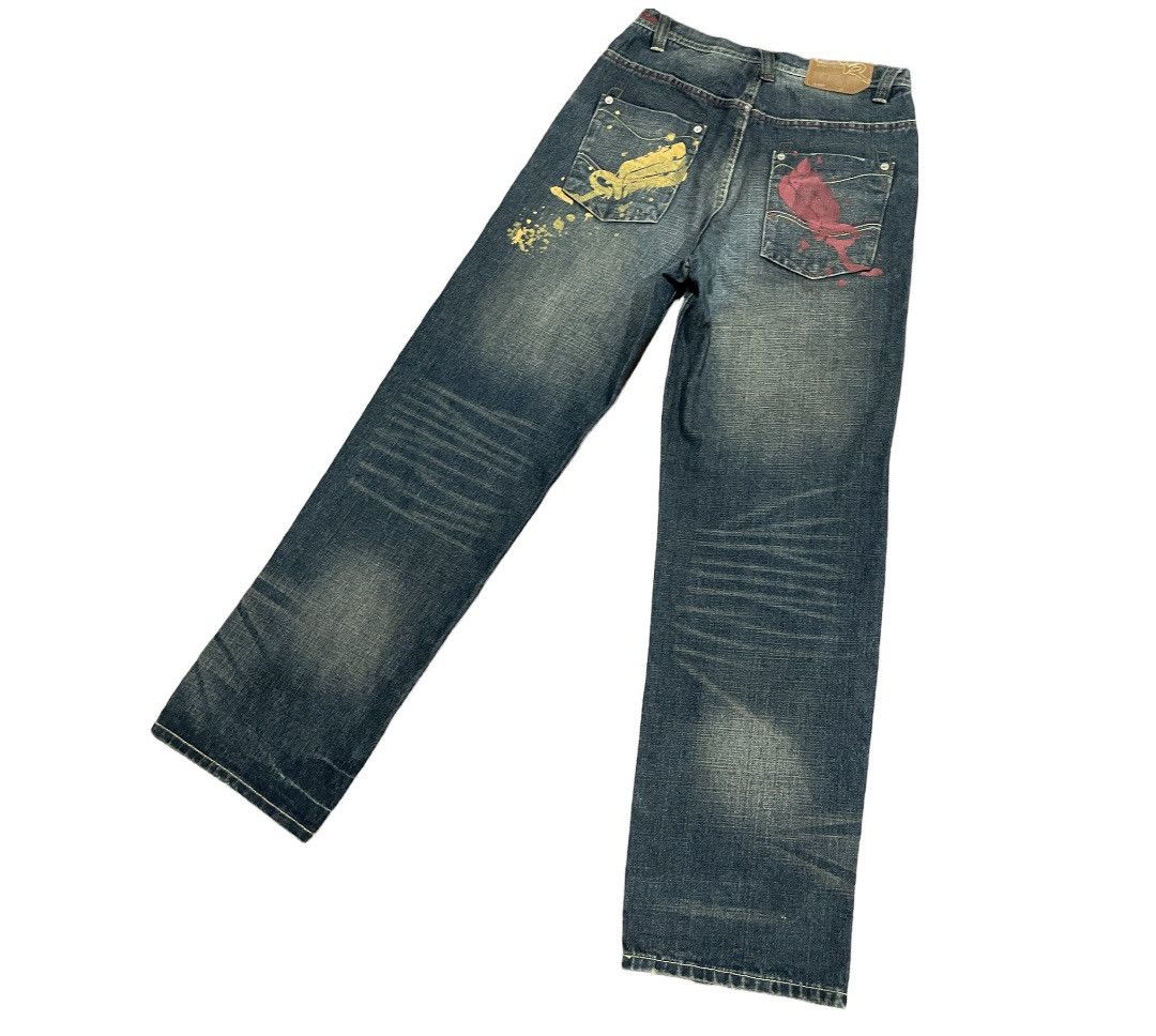 Rocawear Rocawear Stonewash Double Sided Painter Logo Jeans Size US 30 / EU 46 - 3 Thumbnail