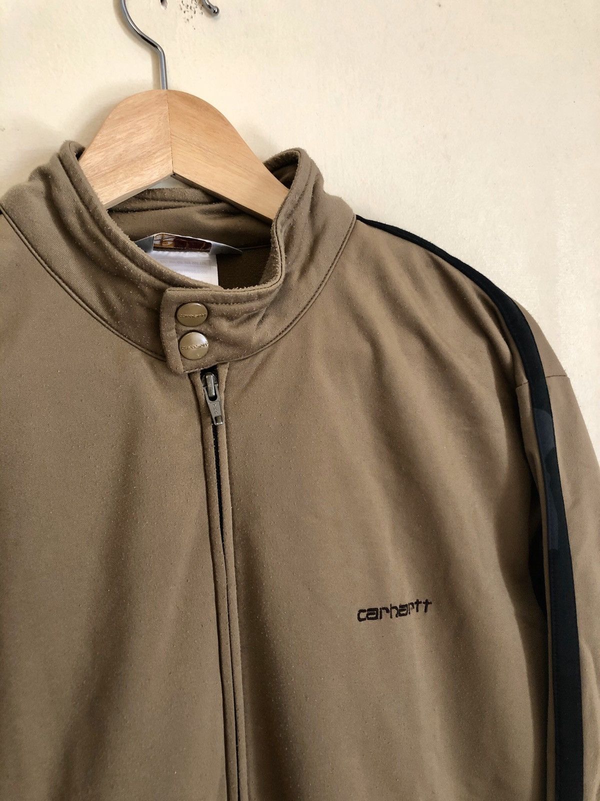 Carhartt Carhartt WIP military green nylon side band track jacket Size US L / EU 52-54 / 3 - 2 Thumbnail