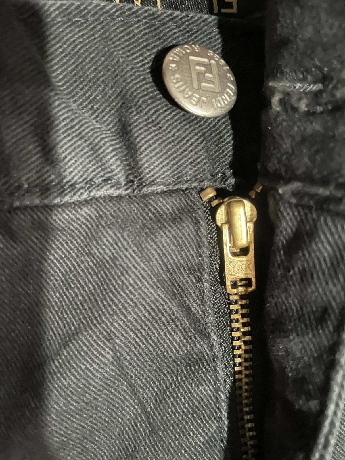 Fendi × Vintage Vintage Fendi Double FF Embroidery Back Pocket Jeans Size US 27 - 17 Thumbnail