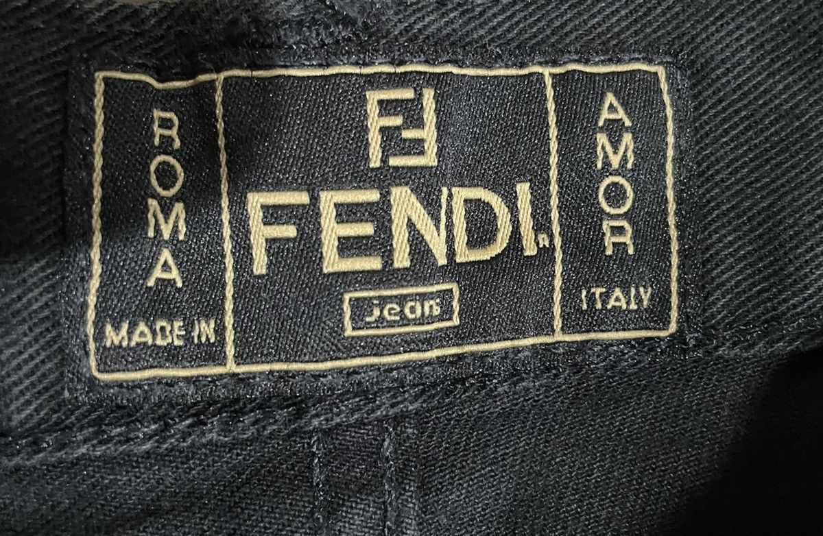 Fendi × Vintage Vintage Fendi Double FF Embroidery Back Pocket Jeans Size US 27 - 14 Thumbnail