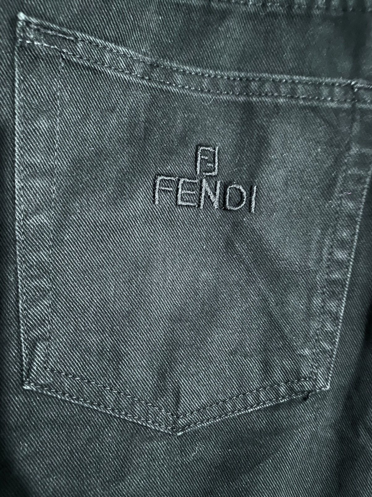 Vintage Fendi Double FF Embroidery Back Pocket Jeans