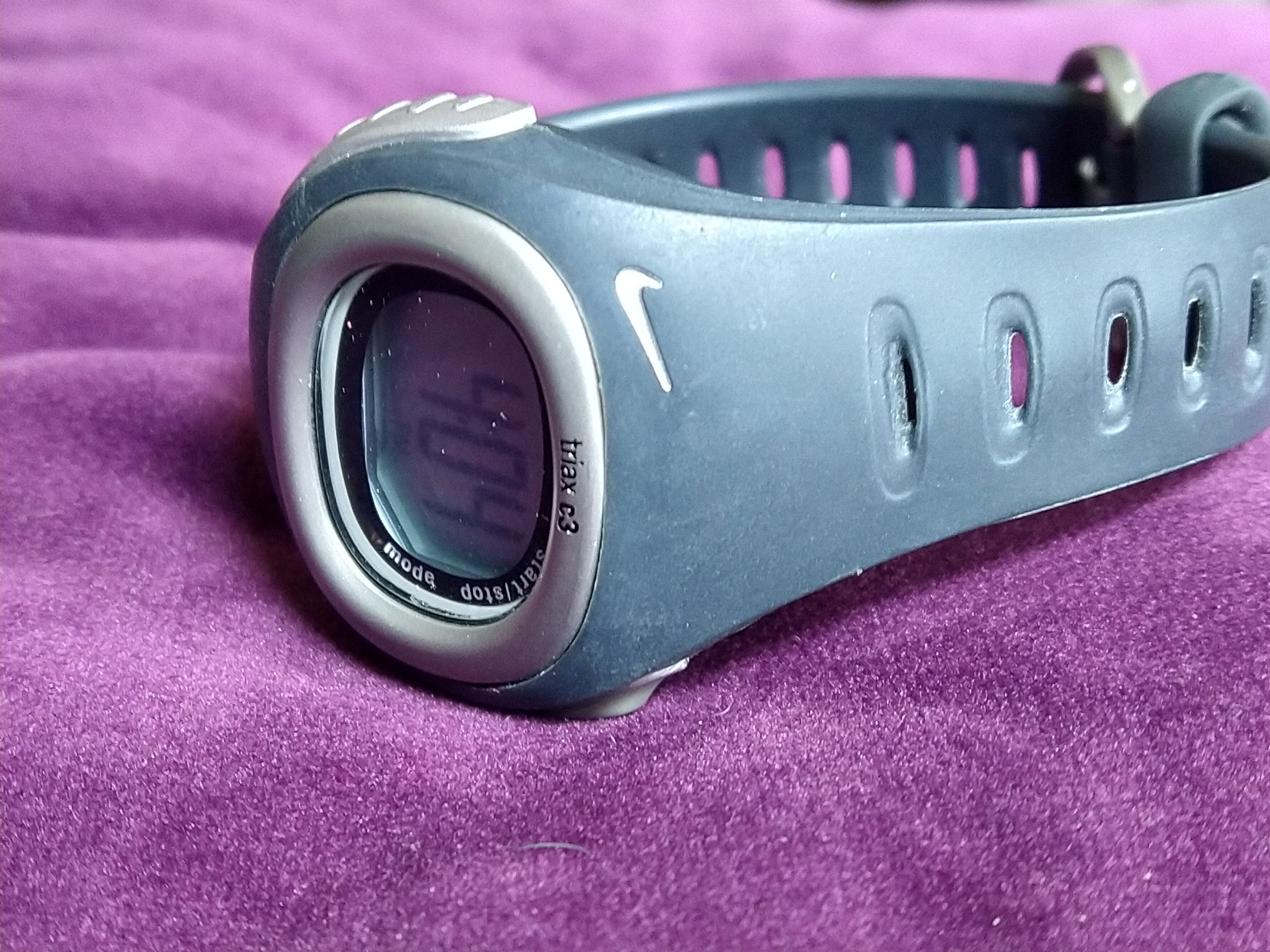 Nike Nike Triax C3 Watch Gray Silver Digital Rubber Sports Y2K Size ONE SIZE - 6 Thumbnail
