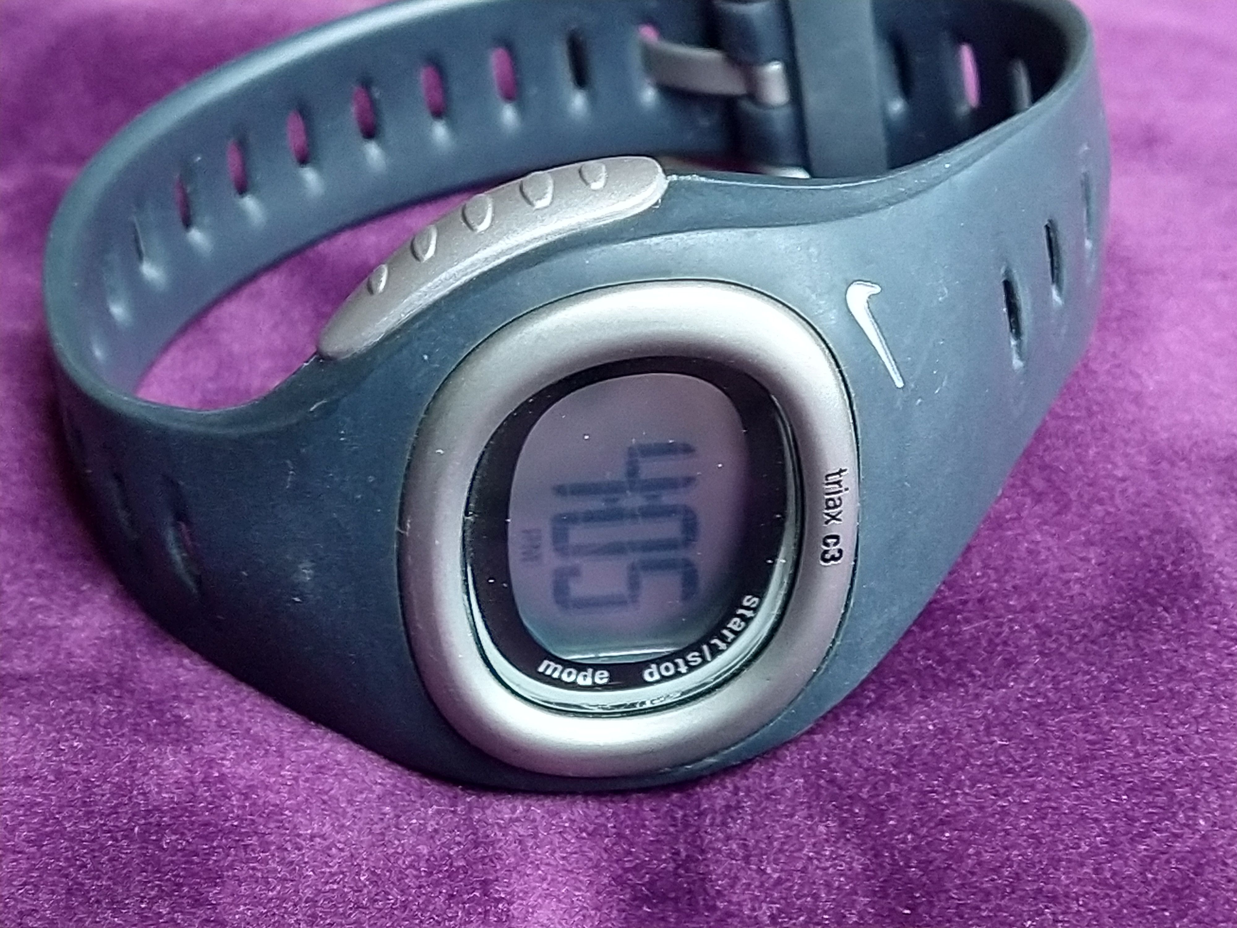 Nike Nike Triax C3 Watch Gray Silver Digital Rubber Sports Y2K Size ONE SIZE - 3 Thumbnail
