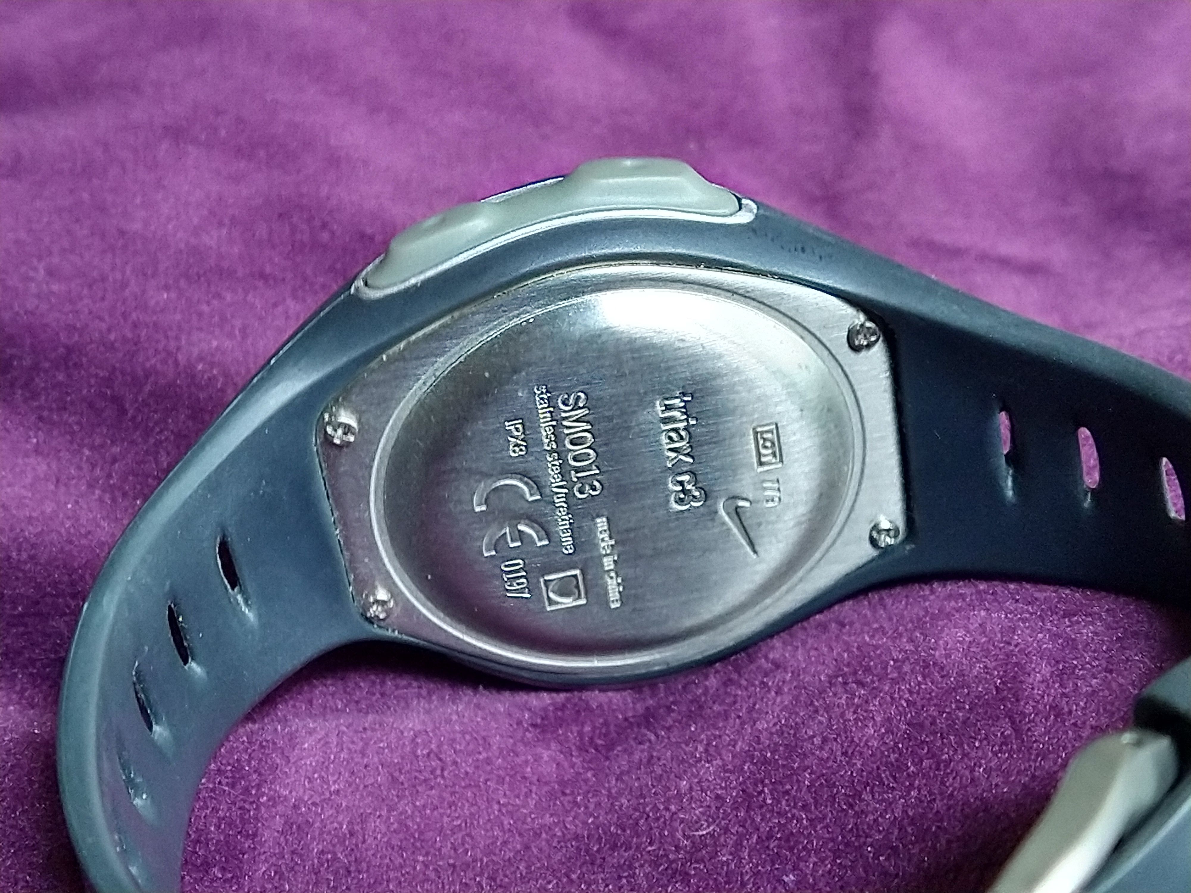 Nike Nike Triax C3 Watch Gray Silver Digital Rubber Sports Y2K Size ONE SIZE - 10 Thumbnail