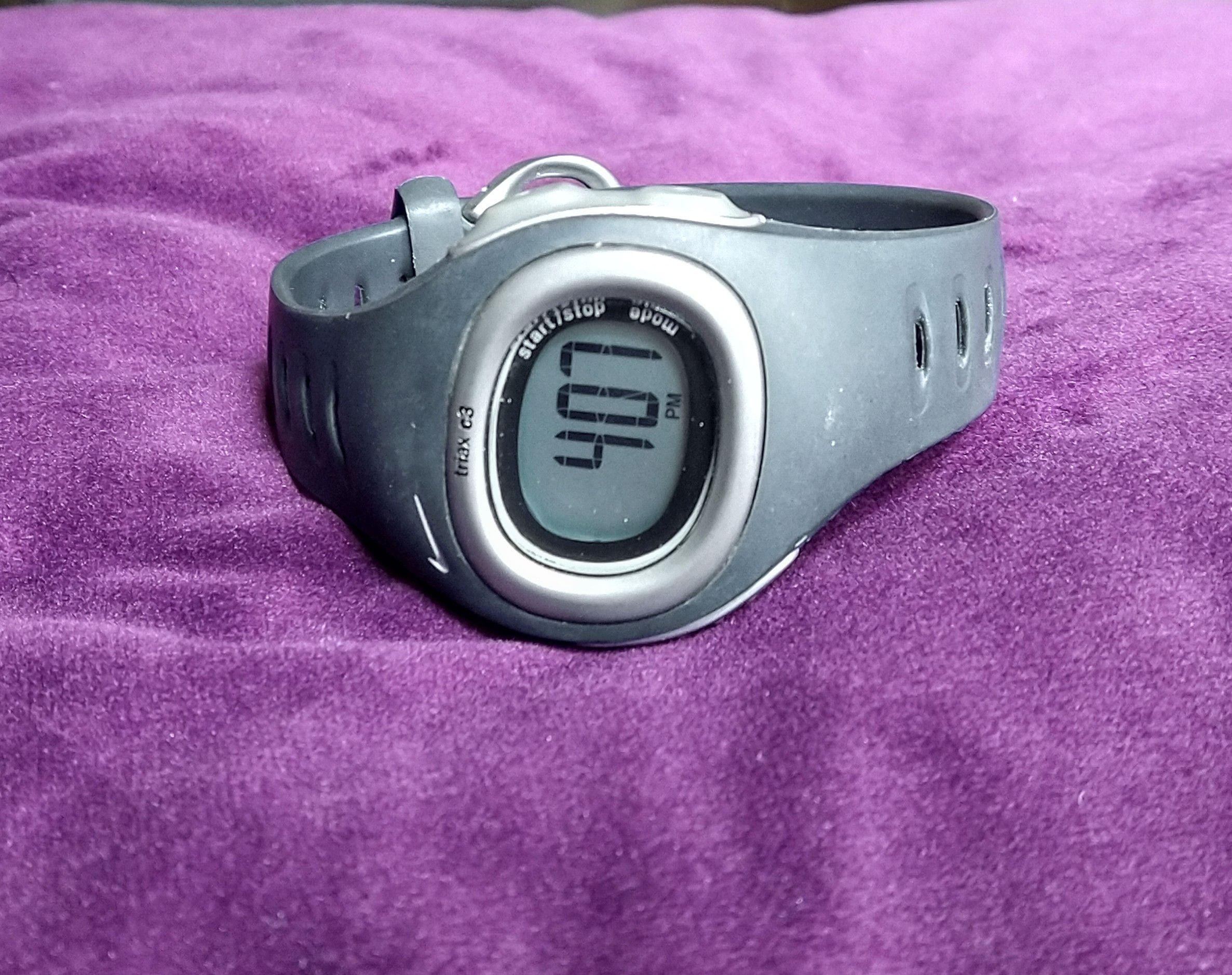 Nike Nike Triax C3 Watch Gray Silver Digital Rubber Sports Y2K Size ONE SIZE - 2 Thumbnail