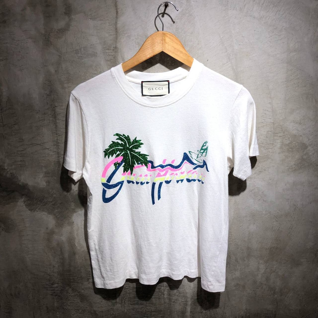 Gucci Gucci Hawaii logo Tee Size US S / EU 44-46 / 1 - 2 Thumbnail