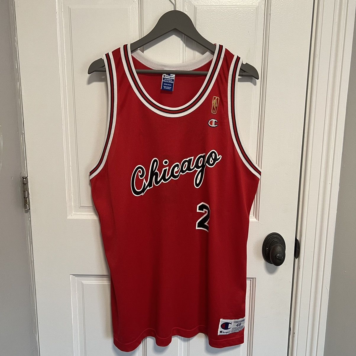 Size 48 VTG Champion Jordan Jersey Chicago Bulls 23 NBA 90s Made in USA - Denmark