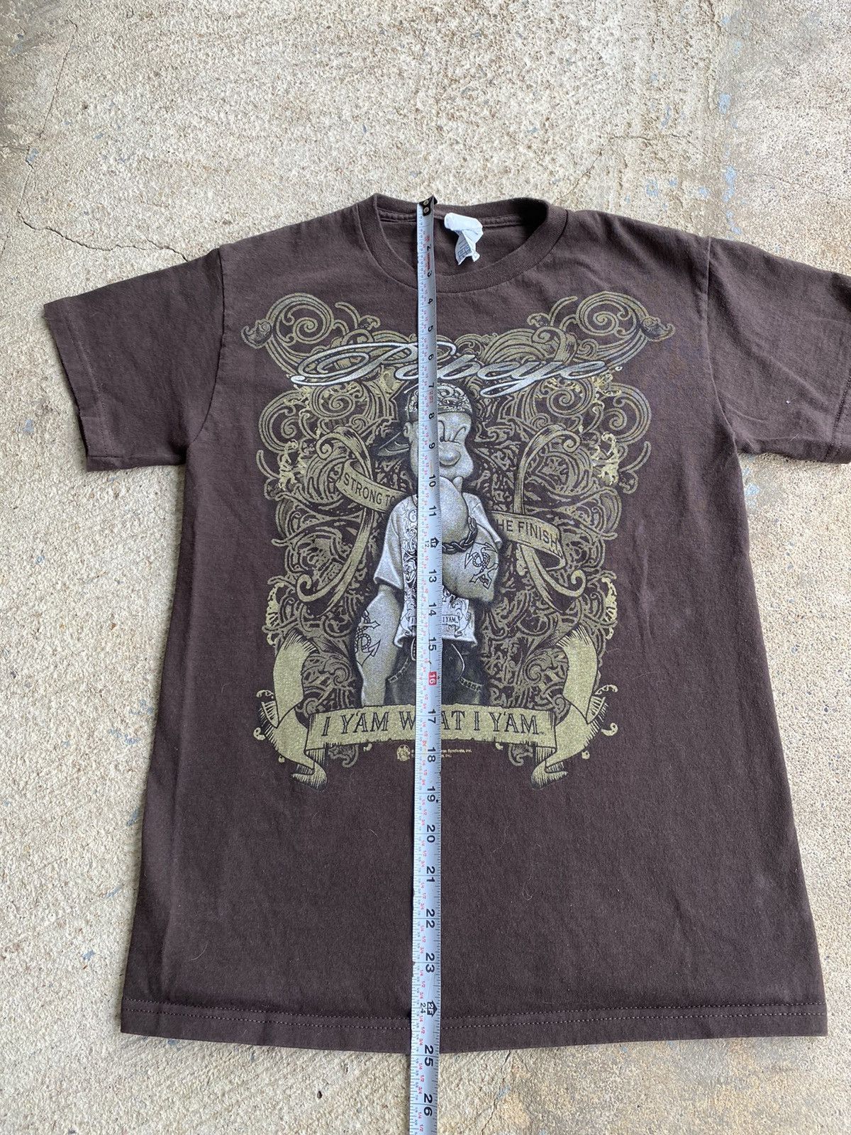 Cartoon Network × Vintage Vintage Y2K Gangster Popeye I Yam What I Yam Cartoon Shirt Size US S / EU 44-46 / 1 - 7 Thumbnail