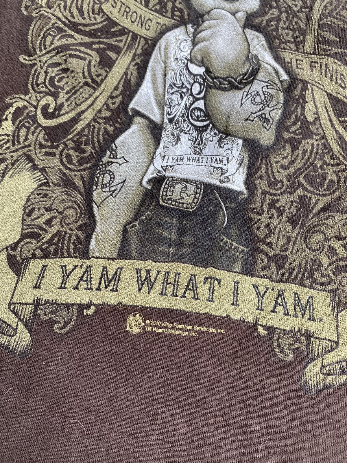 Cartoon Network × Vintage Vintage Y2K Gangster Popeye I Yam What I Yam Cartoon Shirt Size US S / EU 44-46 / 1 - 3 Thumbnail