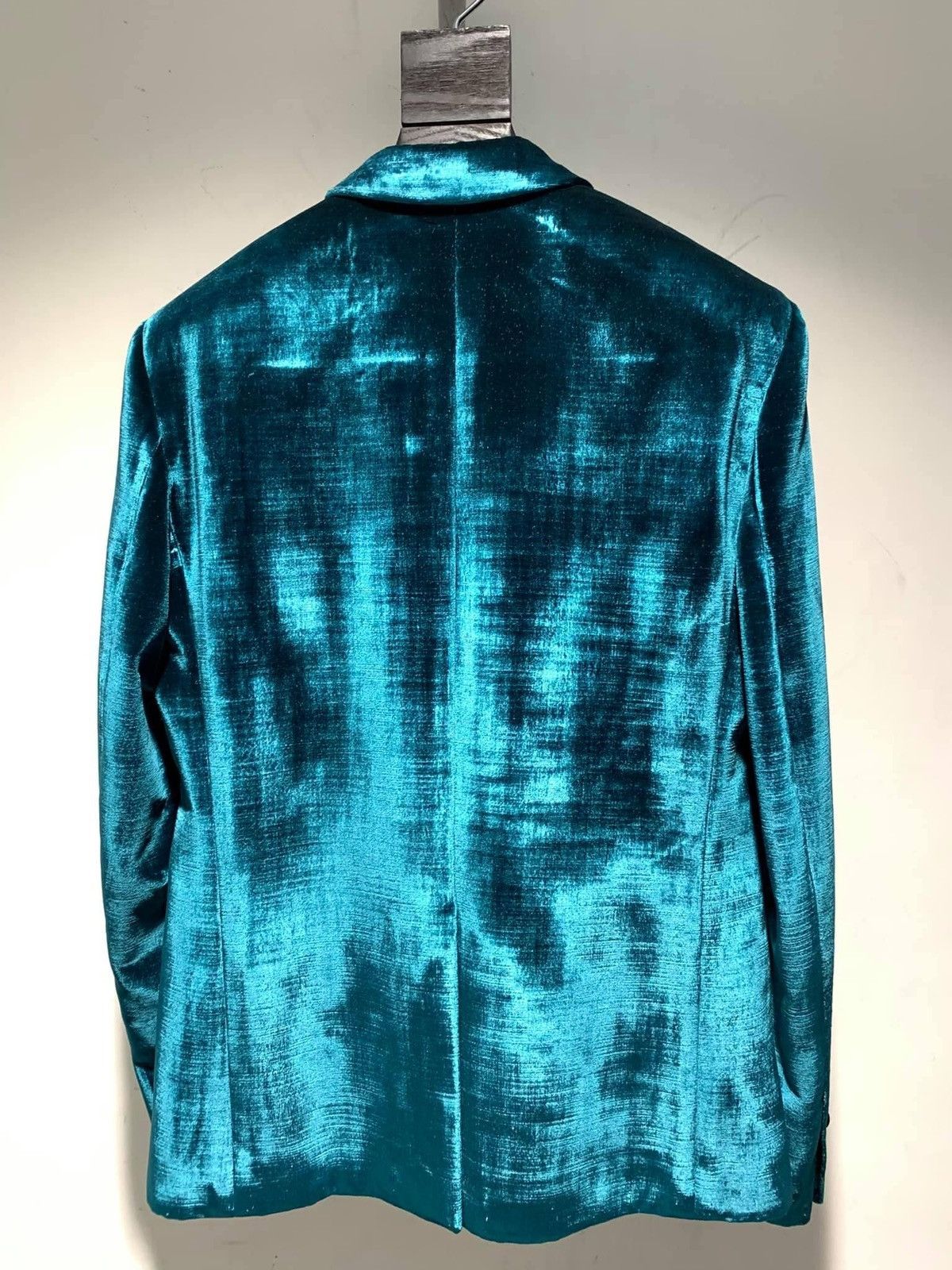 Saint Laurent Paris 18FW Runway Green Velvet Blazer sz46 Size 46S - 3 Thumbnail