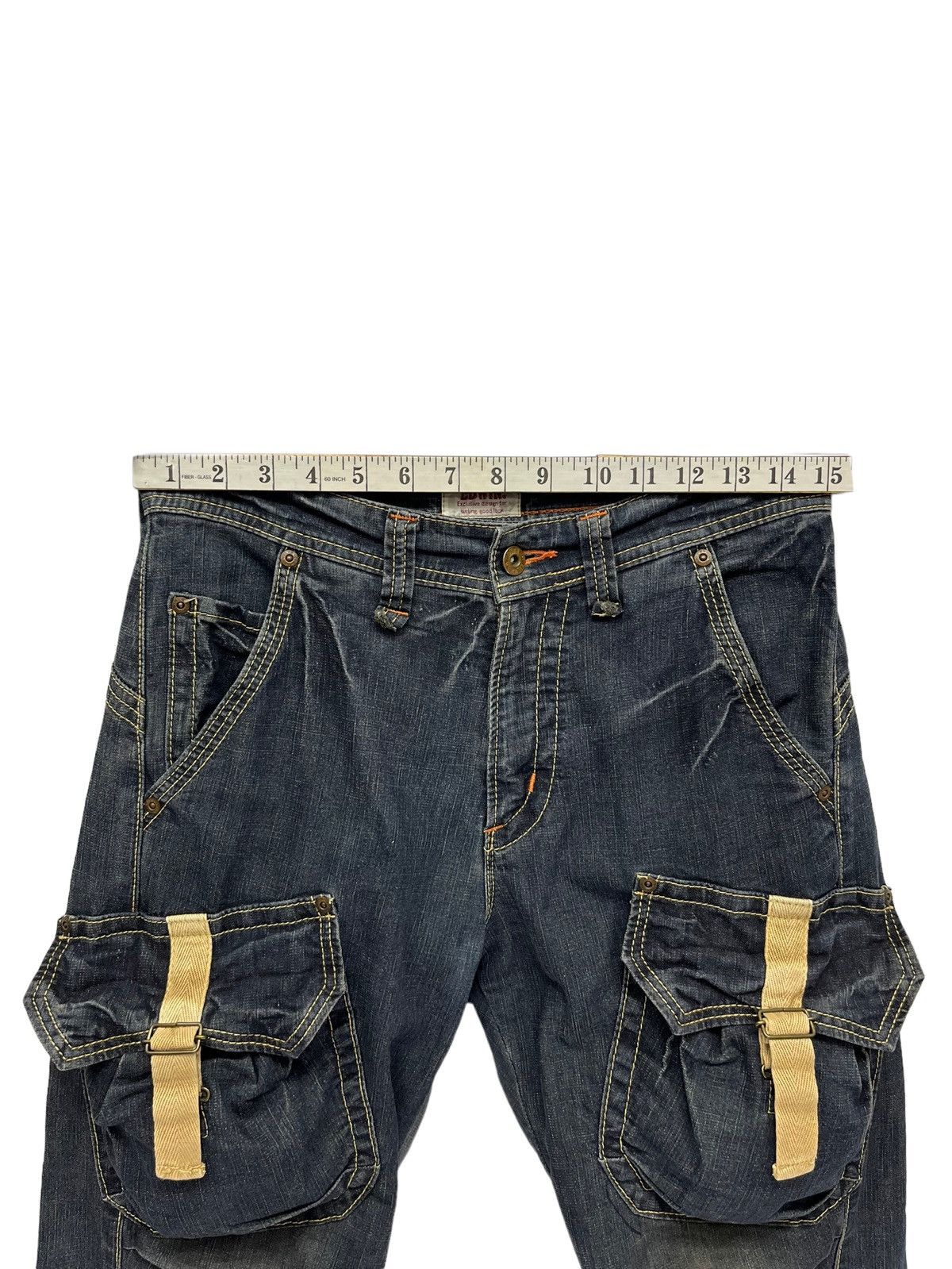 Edwin FYE🔥Vtg EDWIN XVS Bush Cargo Tactical Stretch Denim Flared Size US 30 / EU 46 - 16 Thumbnail