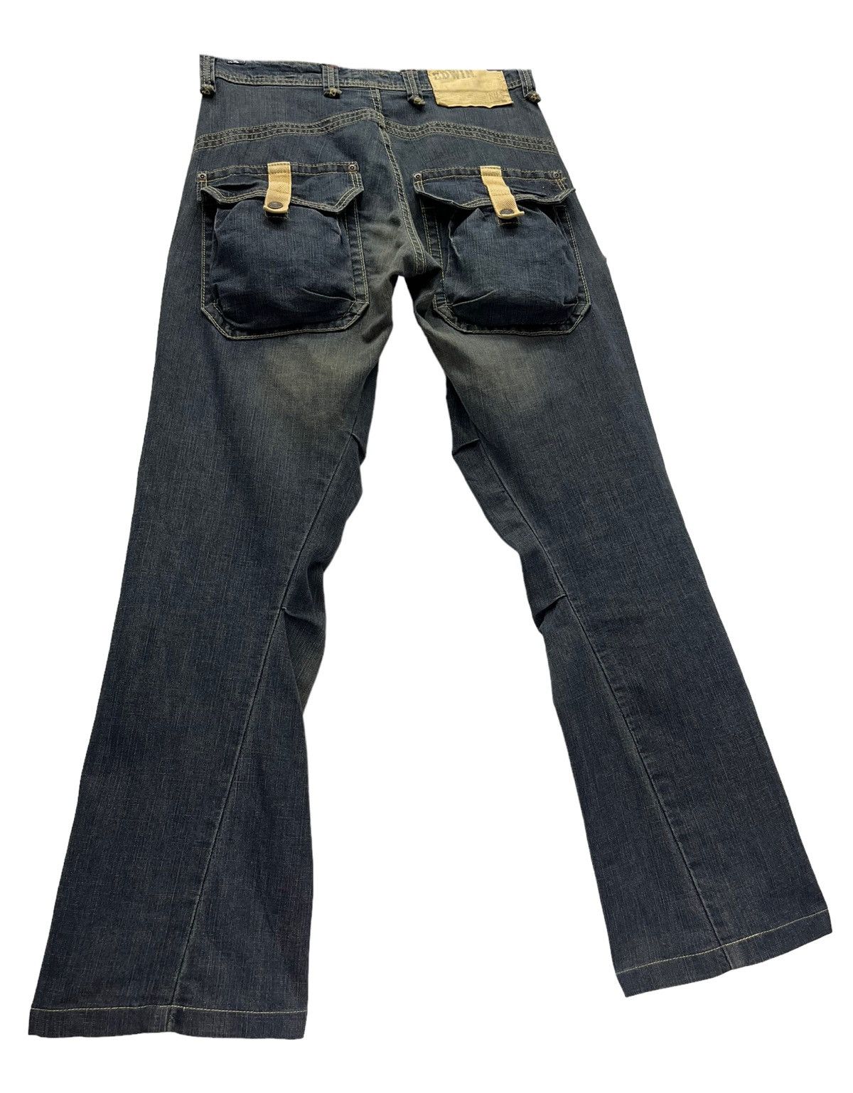 Edwin FYE🔥Vtg EDWIN XVS Bush Cargo Tactical Stretch Denim Flared Size US 30 / EU 46 - 9 Thumbnail