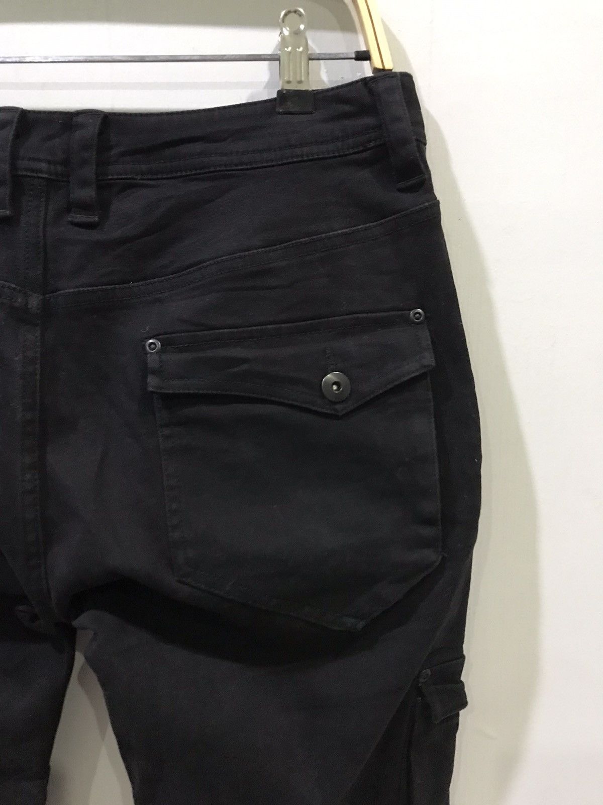Japanese Brand BLACKVARIA Japan Punk Tactical 8 Pockets Cargo Skinny Pant Size US 33 - 12 Thumbnail
