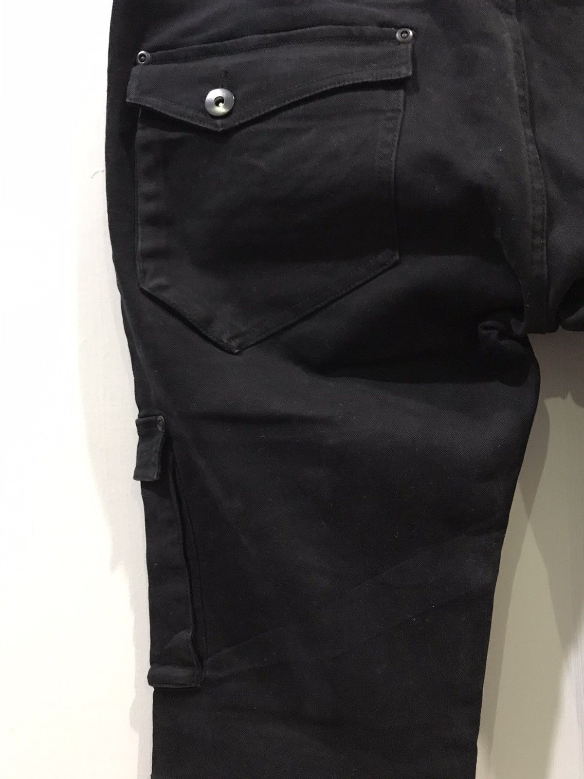 Japanese Brand BLACKVARIA Japan Punk Tactical 8 Pockets Cargo Skinny Pant Size US 33 - 15 Thumbnail