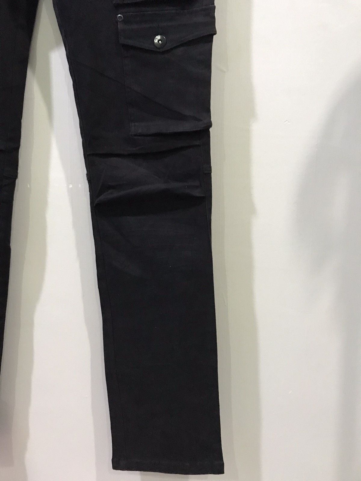 Japanese Brand BLACKVARIA Japan Punk Tactical 8 Pockets Cargo Skinny Pant Size US 33 - 6 Thumbnail