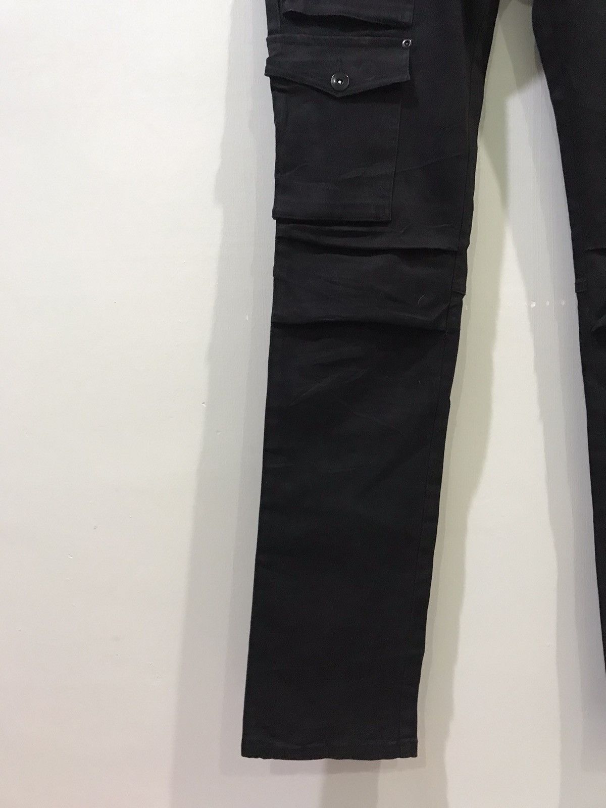 Japanese Brand BLACKVARIA Japan Punk Tactical 8 Pockets Cargo Skinny Pant Size US 33 - 7 Thumbnail
