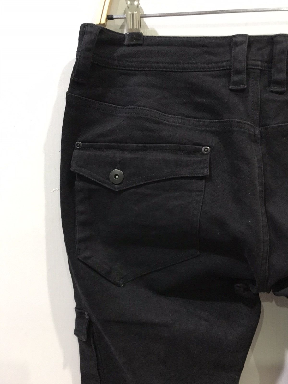 Japanese Brand BLACKVARIA Japan Punk Tactical 8 Pockets Cargo Skinny Pant Size US 33 - 13 Thumbnail