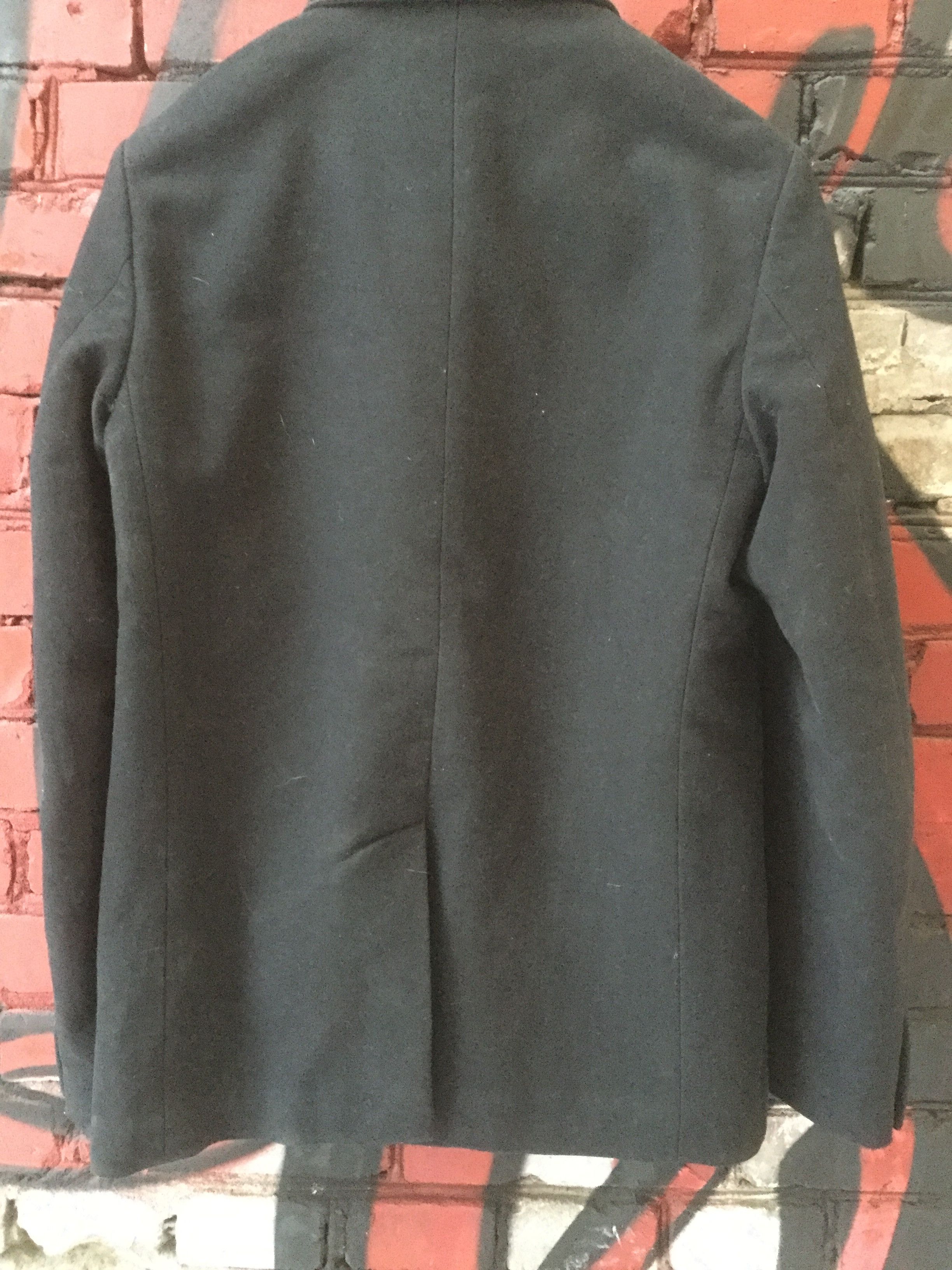 Helmut Lang Real 1990's ARCHIVE BLACK LABEL heavyweight blue pea coat Size US M / EU 48-50 / 2 - 4 Thumbnail