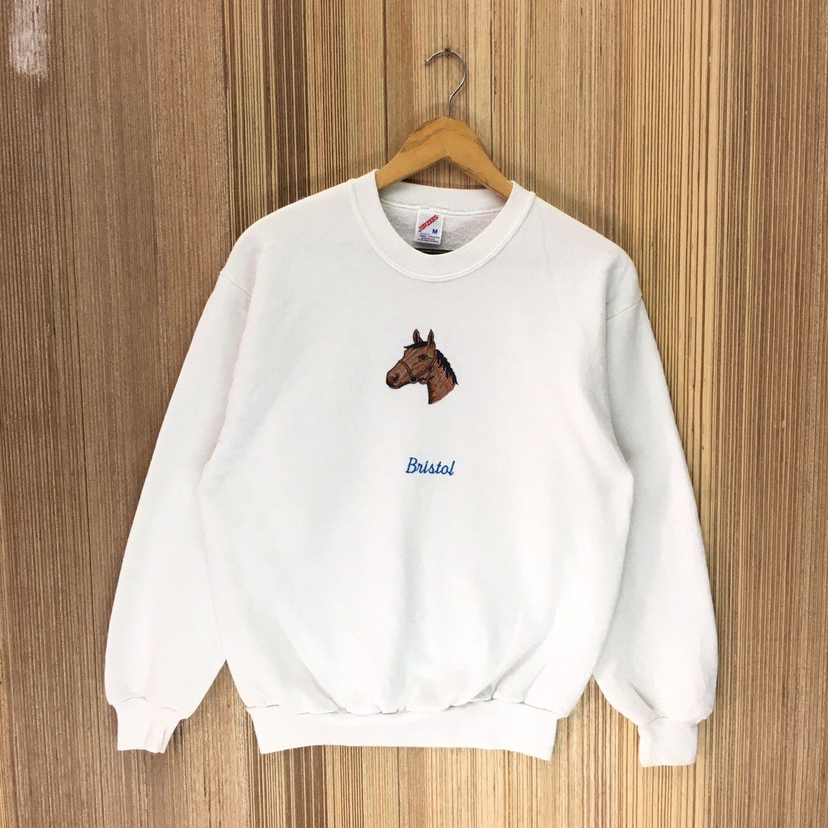 Vintage Vintage Bristol Horse Head Big Logo Sweatshirt Size US M / EU 48-50 / 2 - 1 Thumbnail
